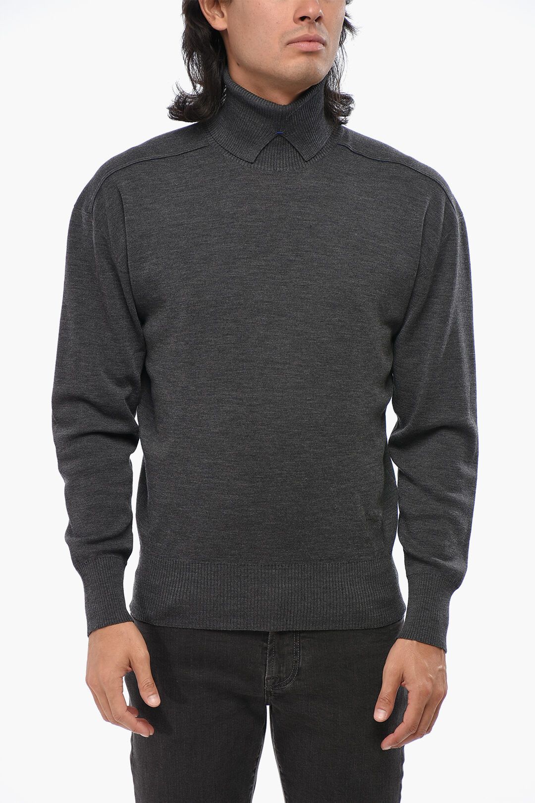 og1mm1125 Wool Turtleneck Sweater in Grey