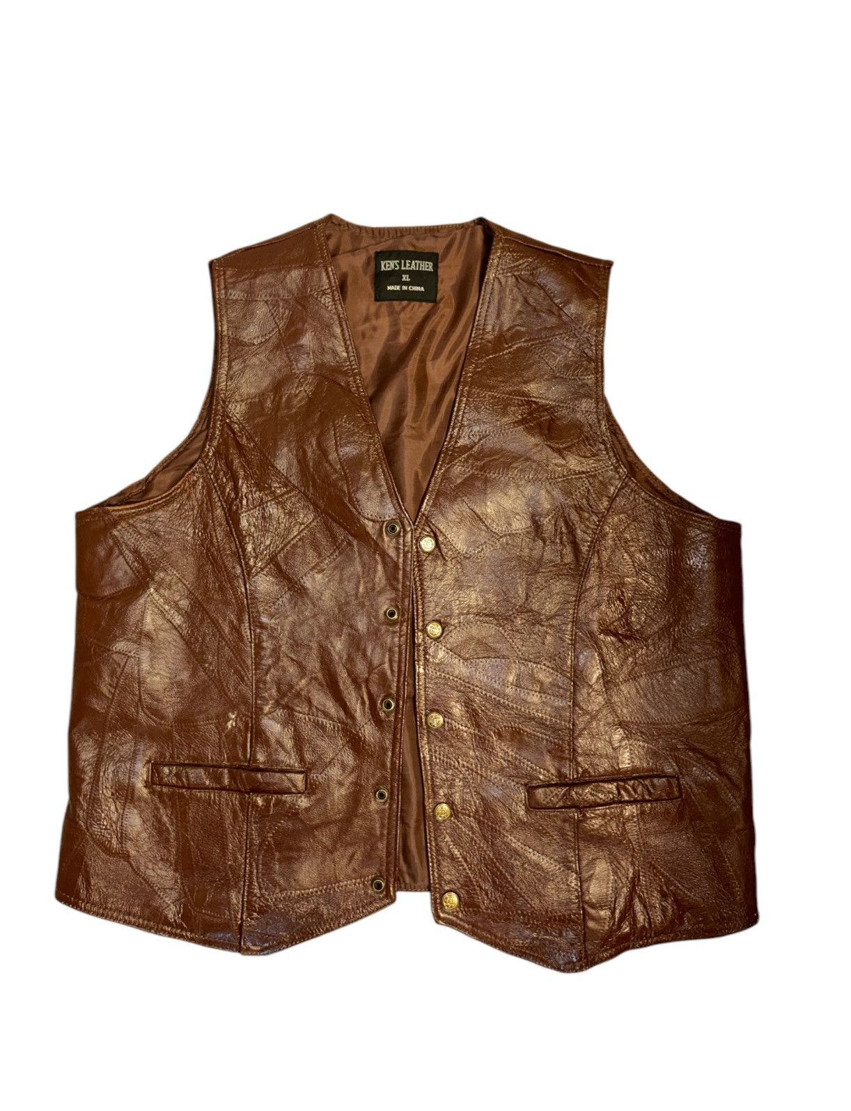 Vintage Vintage Leather Biker Vest Size US XL / EU 56 / 4 - 1 Thumbnail