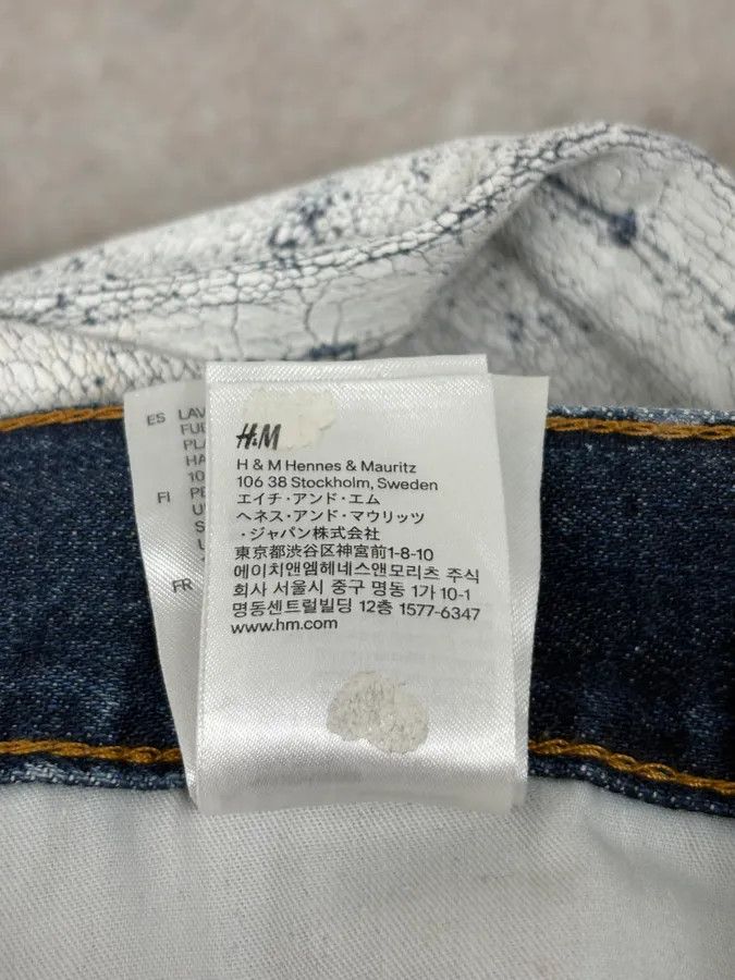 Maison Margiela 2012 Maison Margiela H&M Blue White Painted Denim Jeans Size US 32 / EU 48 - 9 Thumbnail