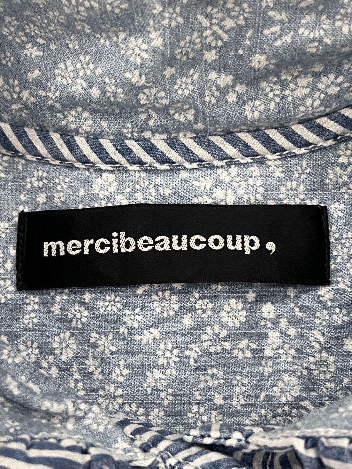 mercibeaucoup mercibeaucoup, Stripe Patchwork Button Shirt Size US S / EU 44-46 / 1 - 13 Thumbnail