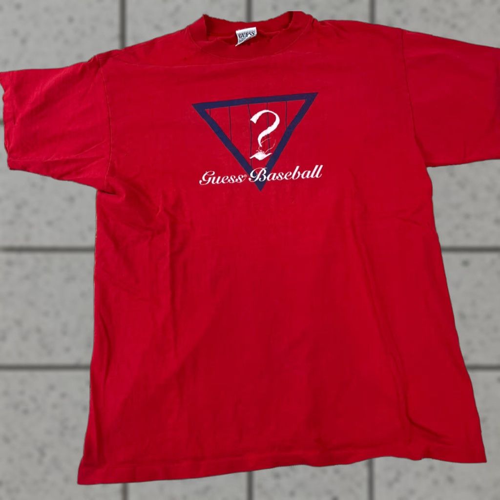 Guess Vintage 90s Guess Red Baseball T-Shirt Size Medium Distressed User: Vintage 90s Guess Red Baseball T-Shirt Size Medium Distressed Size US M / EU 48-50 / 2 - 1 Thumbnail