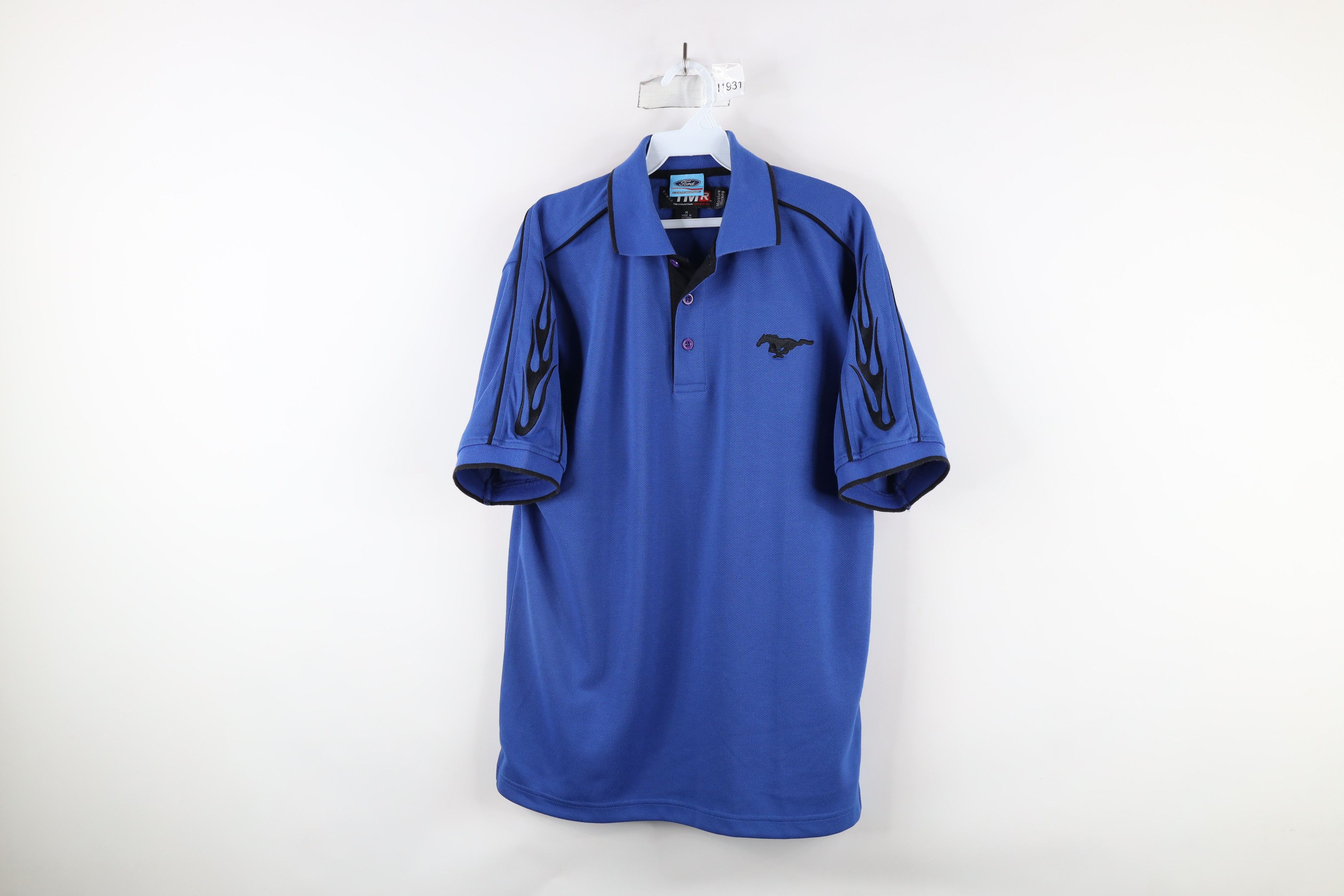 Vintage Vintage Ford Motor Co Mustang Collared Polo Shirt Blue Size US M / EU 48-50 / 2 - 1 Thumbnail