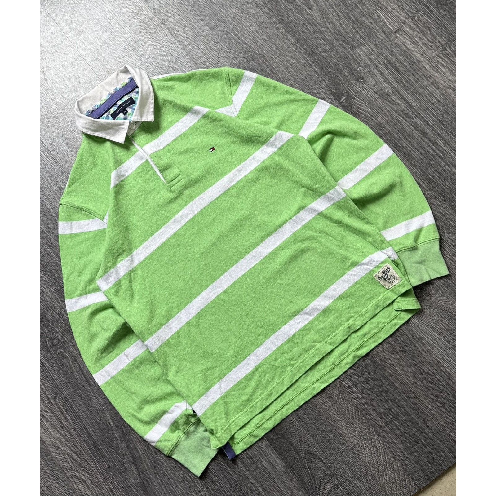 Tommy Hilfiger × Vintage Y2K Tommy Hilfiger Vintage Rugby Long Sleeve Size US XL / EU 56 / 4 - 3 Thumbnail