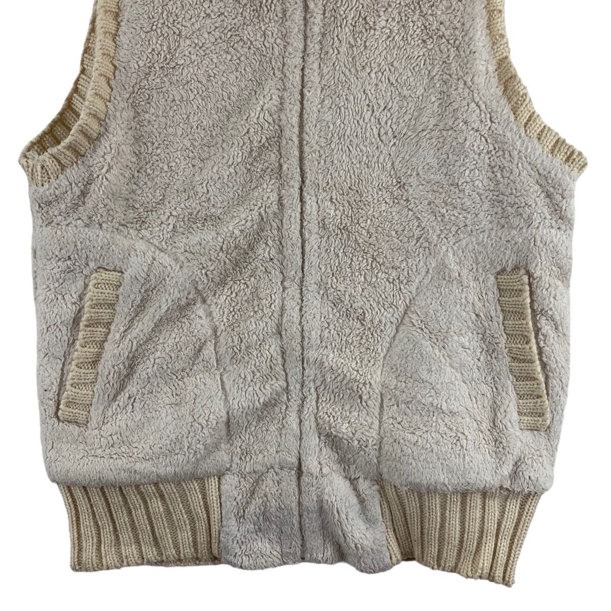 Other RAY BEAMS Deep Pile Sherpa Cream Sleeveless Hoodie Size US S / EU 44-46 / 1 - 3 Thumbnail