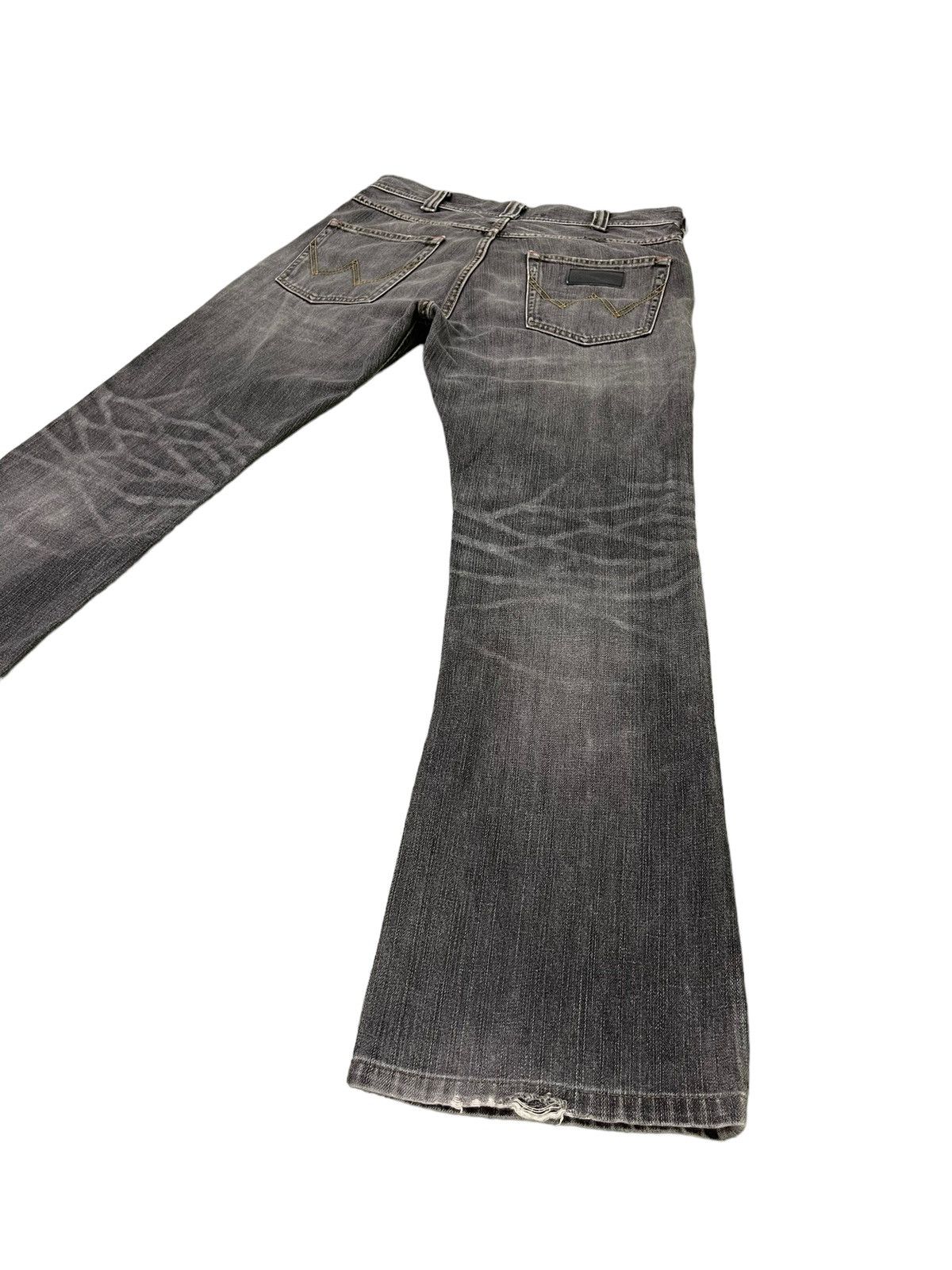 Japanese Brand Flare Jeans Wrangler Over Distress Denim Boot Cut 6🟦4 Size US 31 - 13 Thumbnail