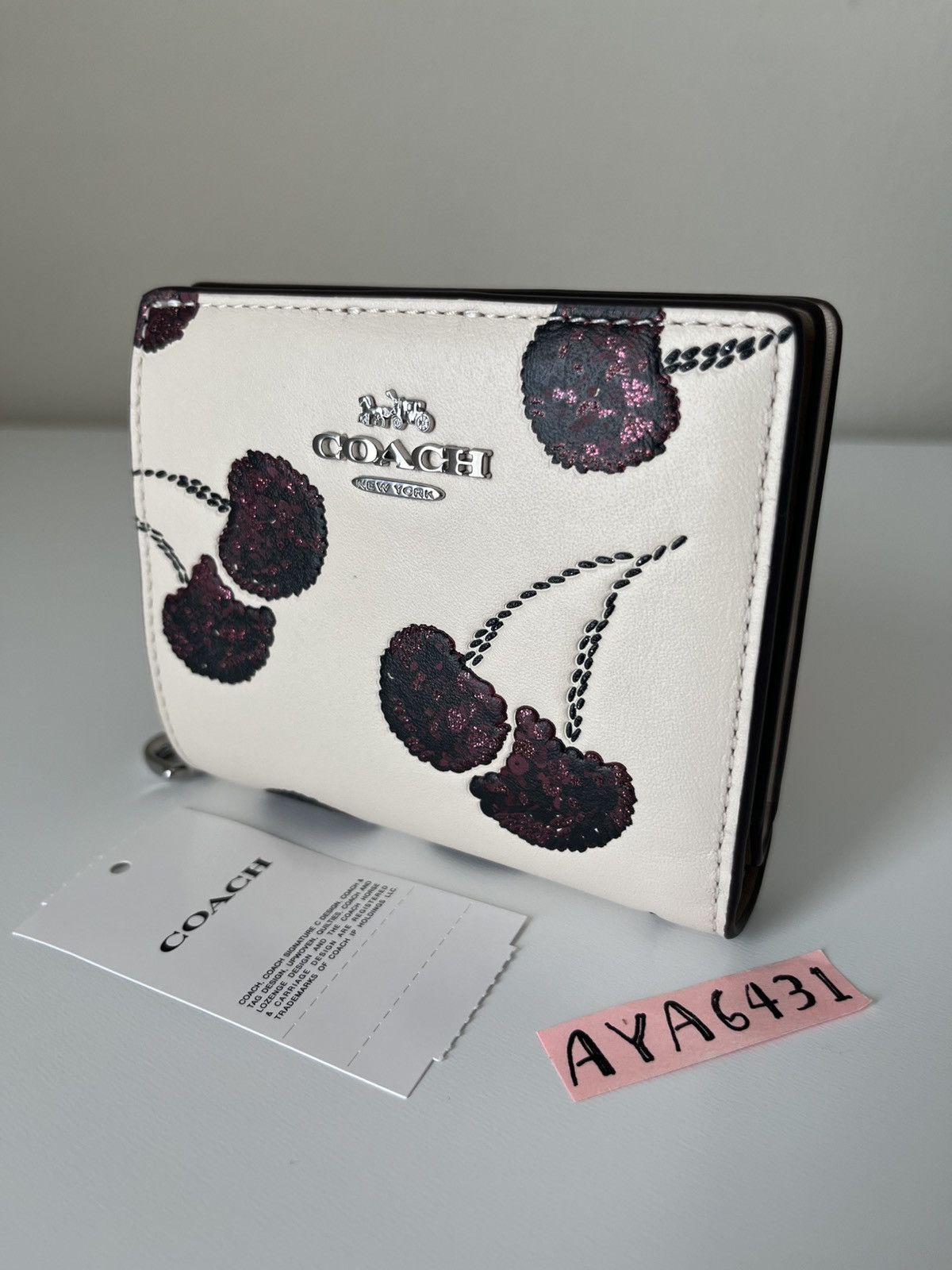 Coach Coach Snap Wallet With Cherry Print Size ONE SIZE - 1 Thumbnail