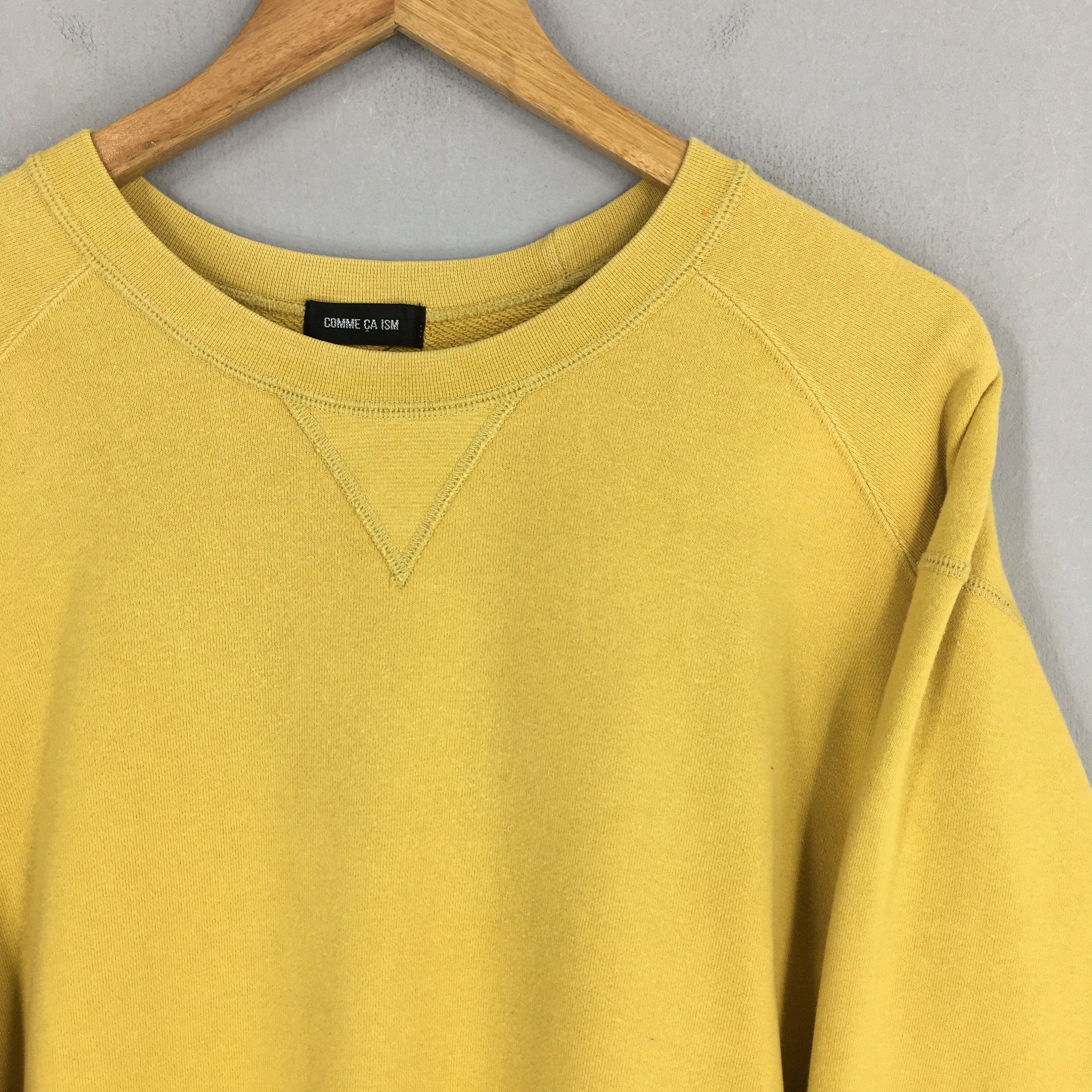 Comme Ca Ism × Designer Vintage Comme Ca Du Mode Yellow Sweatshirts Medium Size US M / EU 48-50 / 2 - 4 Thumbnail