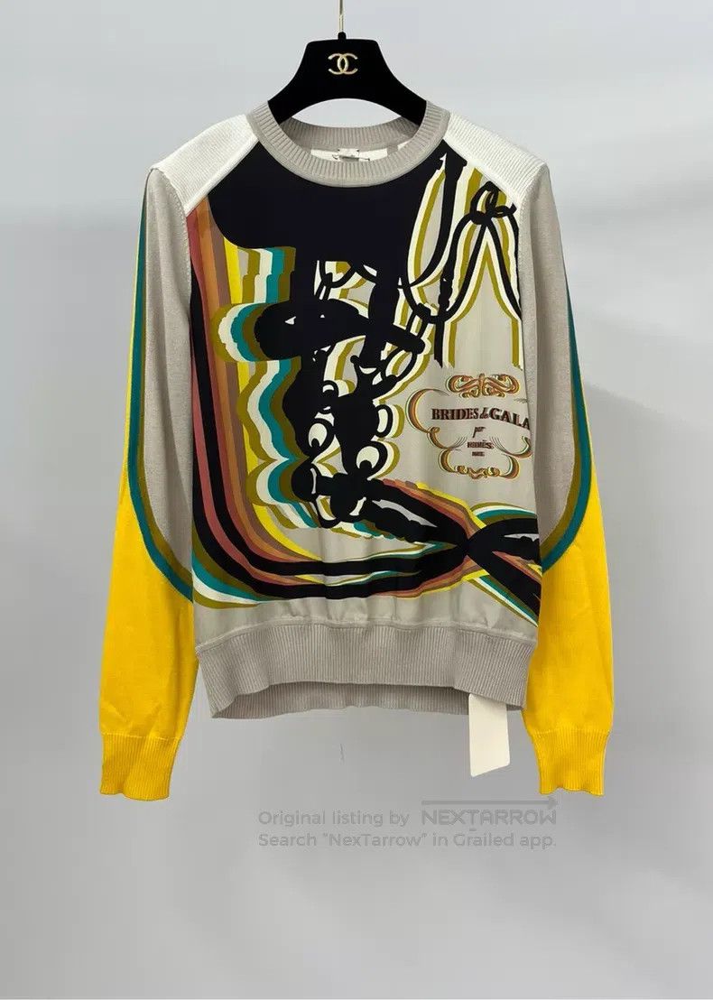 Hermes Hermes Silk and Knit Long Sleeve Top Size XS / US 0-2 / IT 36-38 - 1 Thumbnail