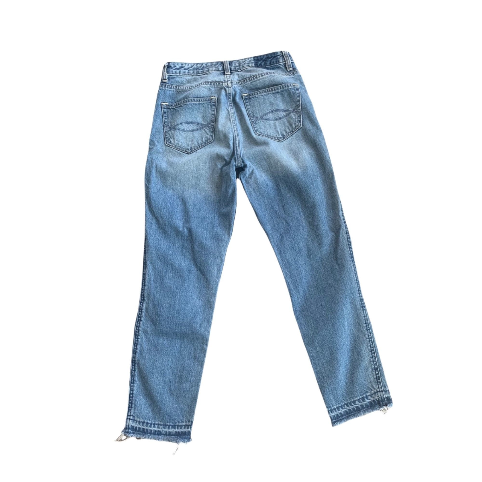 Abercrombie & Fitch Abercrombie & Fitch Medium Wash Denim Raw Hem Distressed Cap Size 25" / US 0 / IT 36 - 5 Thumbnail