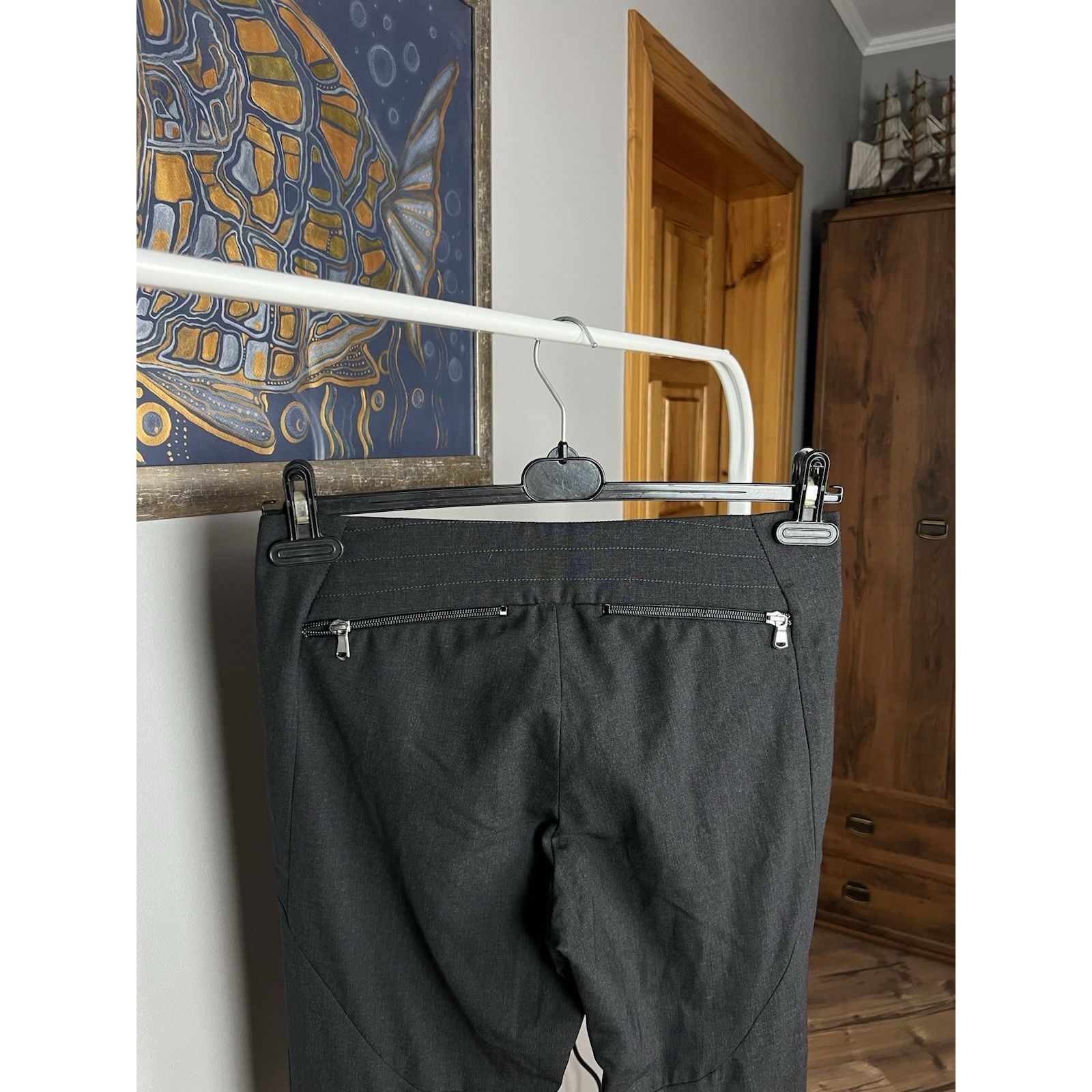 Brunello Cucinelli MINT! Brunello Cucinelli Gray Moto Byker Style Wool Pants Si Size 28" / US 6 / IT 42 - 9 Thumbnail