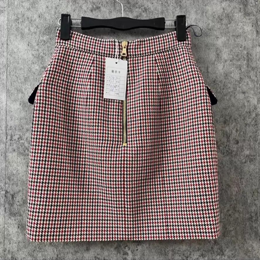 Balmain Balmain Houndstooth Skirt Women's Size 24" / US 00 / IT 34 - 3 Thumbnail