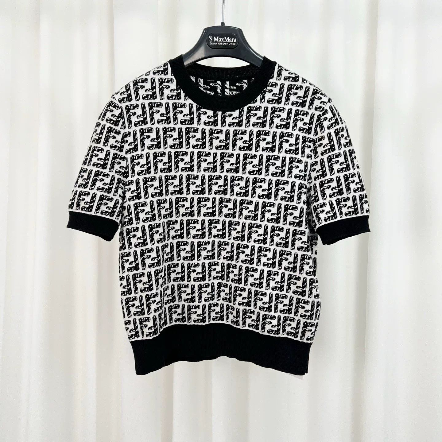 Fendi Fendi Double F Logo Knit Short Sleeve Size S / US 4 / IT 40 - 1 Thumbnail