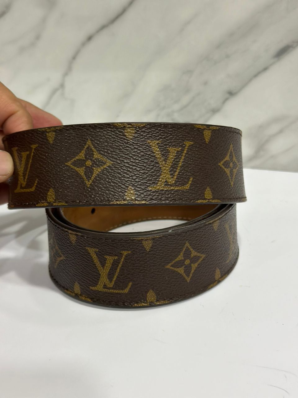 Louis Vuitton Authentic Louis Vuitton Monogram Belt 85/34 DEFECTED Size ONE SIZE - 3 Thumbnail
