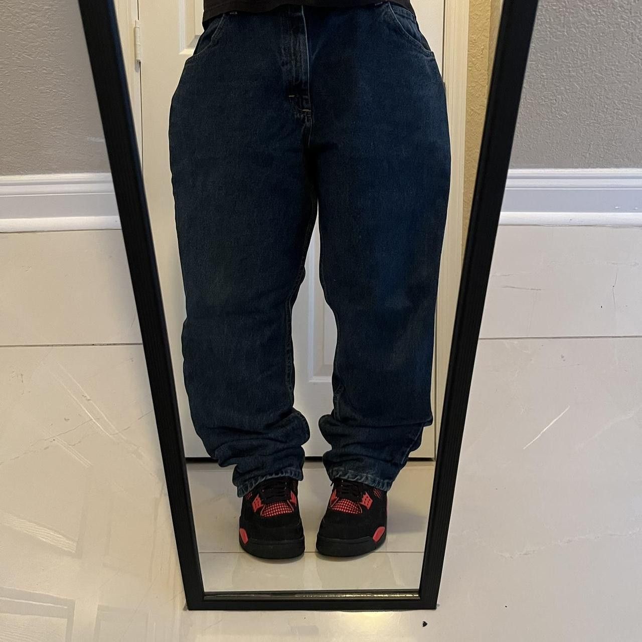 Vintage Vintage Y2K/2000s Super Baggy Grunge Dark Wash Wrangler Denim Jeans! Size US 40 / EU 56 - 1 Thumbnail