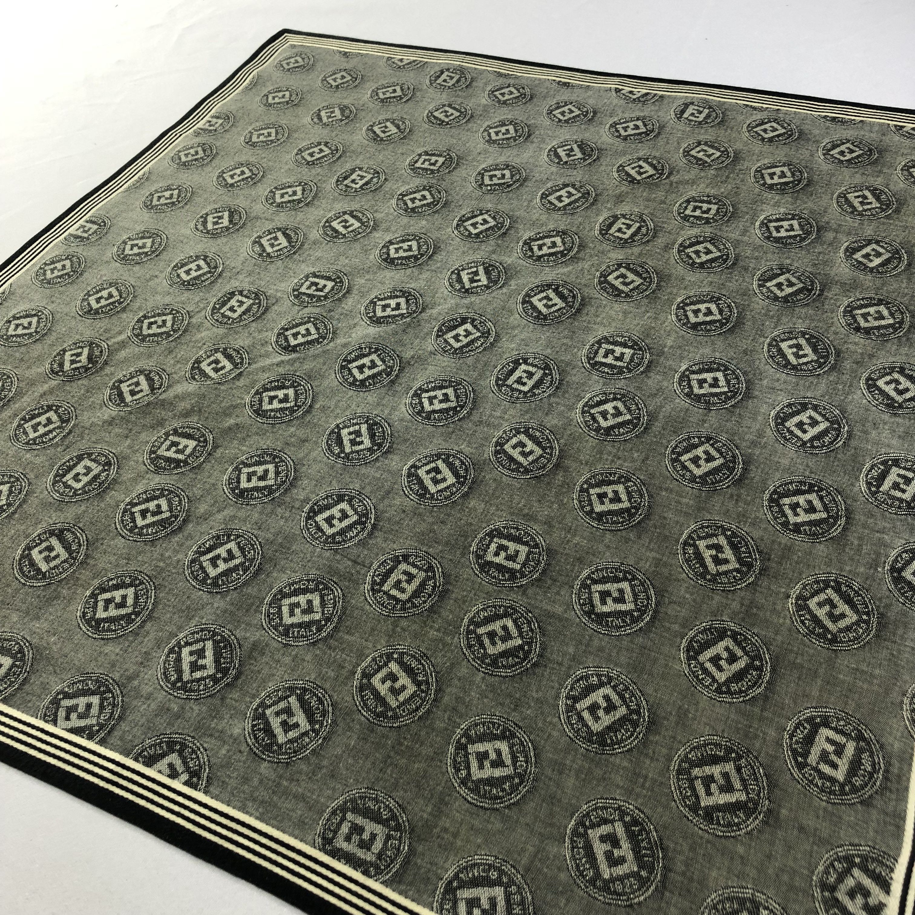 Vintage Fendi Monogram FF Handkerchief Neckerchief Bandana H1777 Size ONE SIZE - 3 Thumbnail