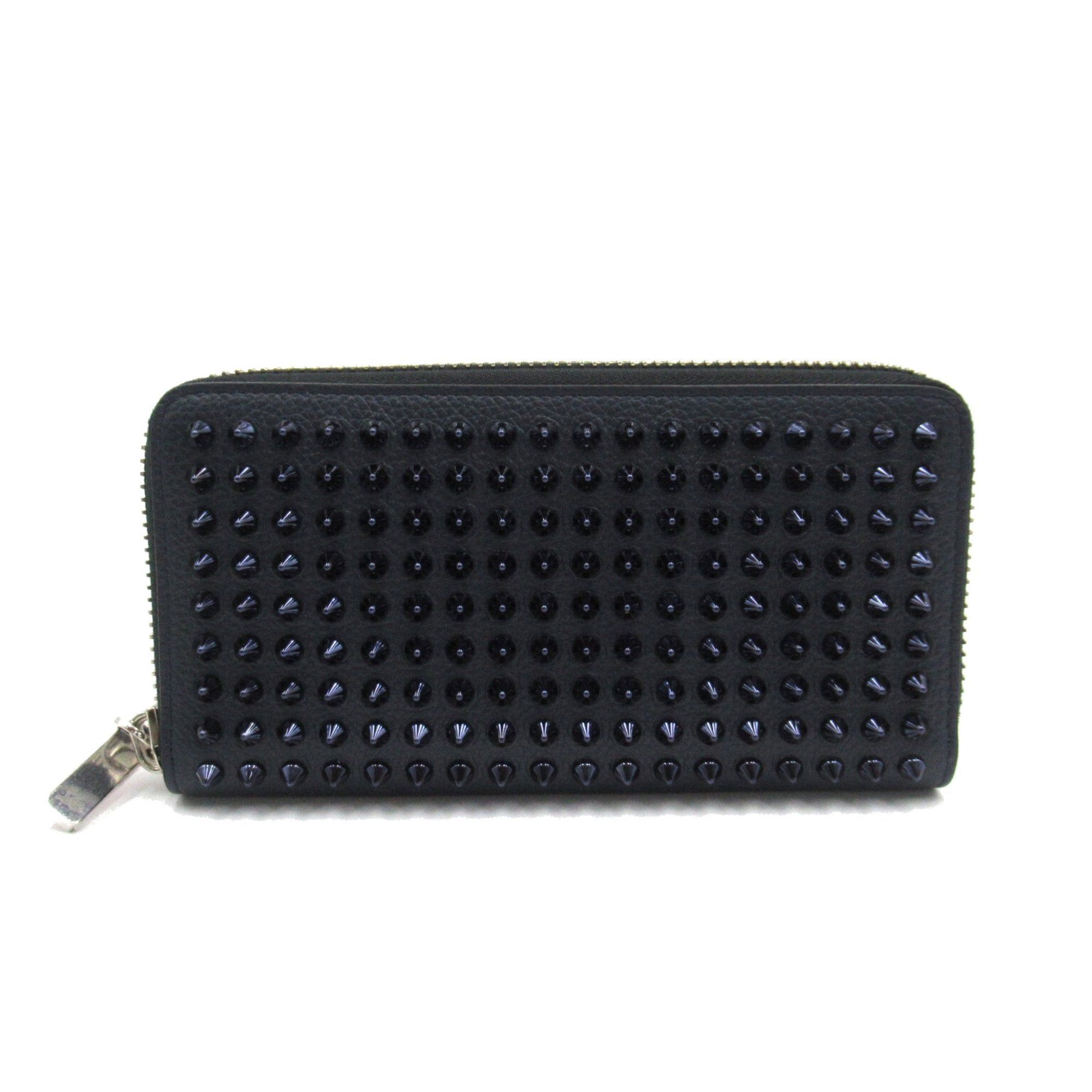image of Vintage Christian Louboutin Panettone Wallet Purse Navy Leather 1165044V088 in Blue, Women's