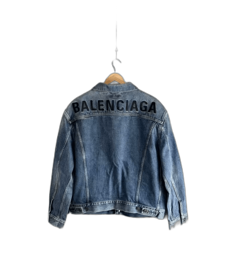 Balenciaga Balenciaga Blue Logo Denim Jacket-2506 Size US L / EU 52-54 / 3 - 1 Thumbnail