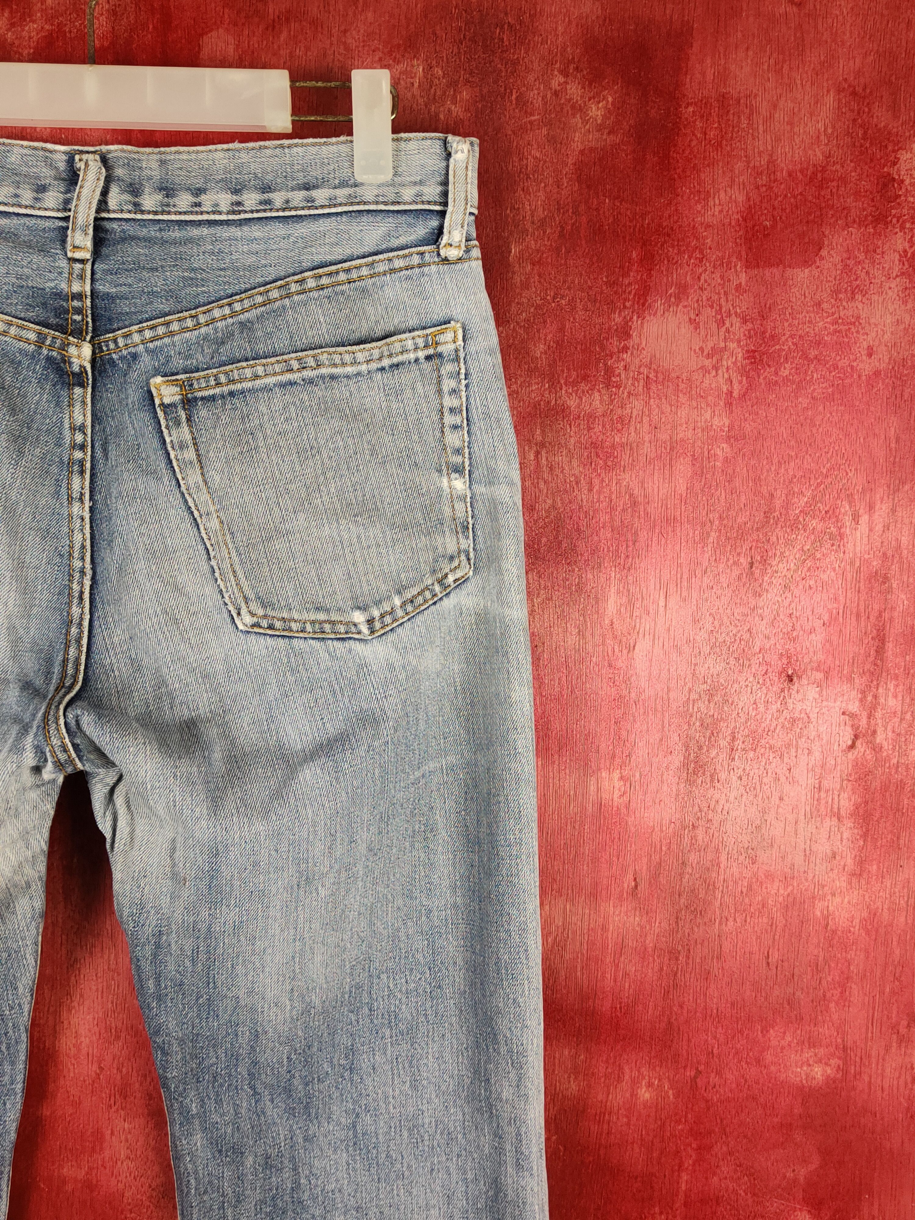 Japanese Brand Uniqlo Blue Distressed Ripped Jeans #S2194 Size US 32 / EU 48 - 11 Thumbnail