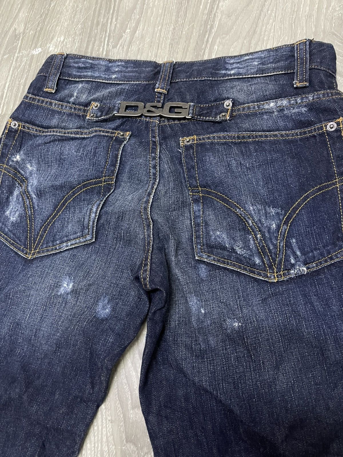 Dolce & Gabbana DOLCE & GABBANA Men’s Distressed Denim Blue Black Logo Size US 32 / EU 48 - 8 Thumbnail