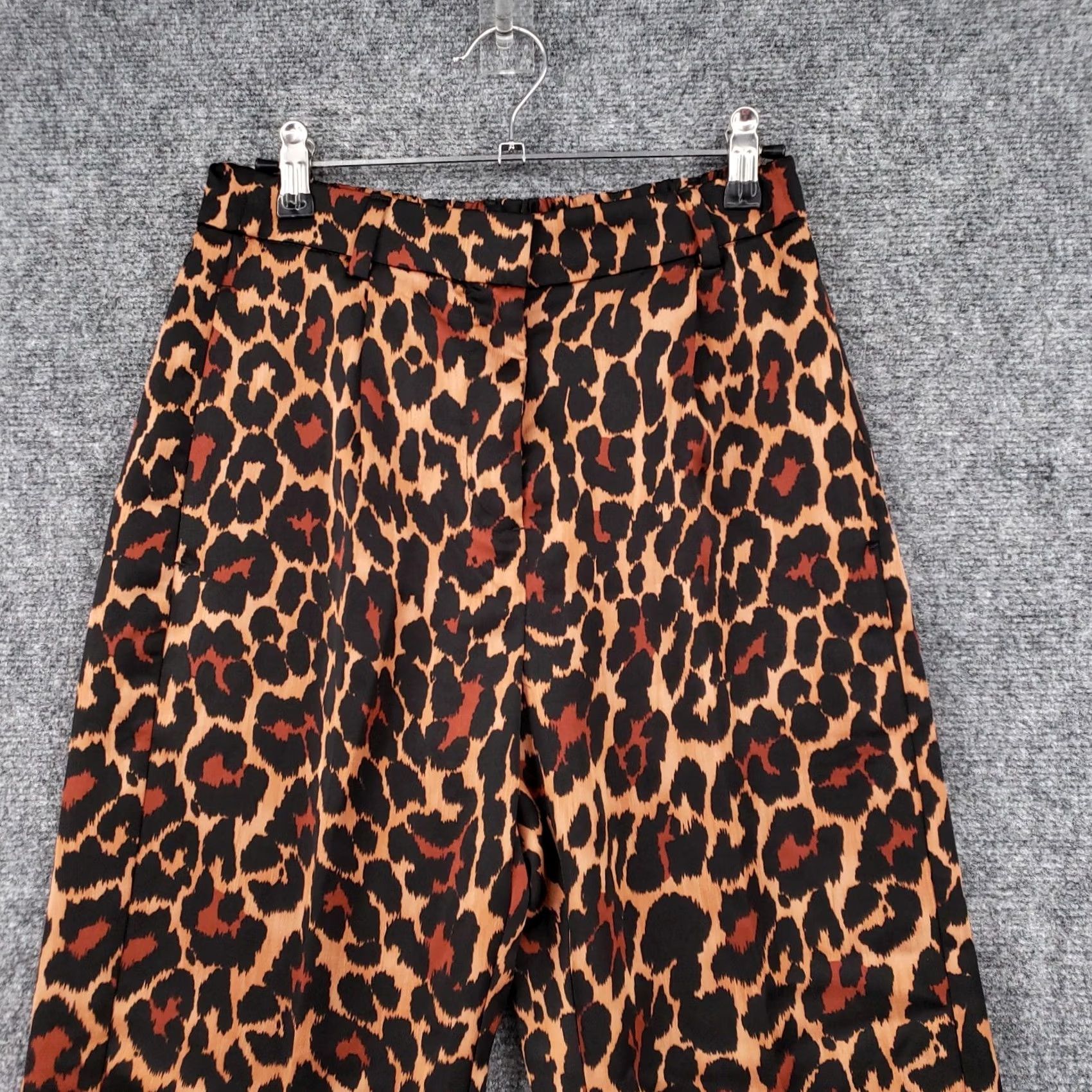 J.Crew J.CREW Pants Women 0 Orange High Rise Wide-Leg Trouser Leopard Print Dress Pants Size 25" / US 0 / IT 36 - 3 Thumbnail