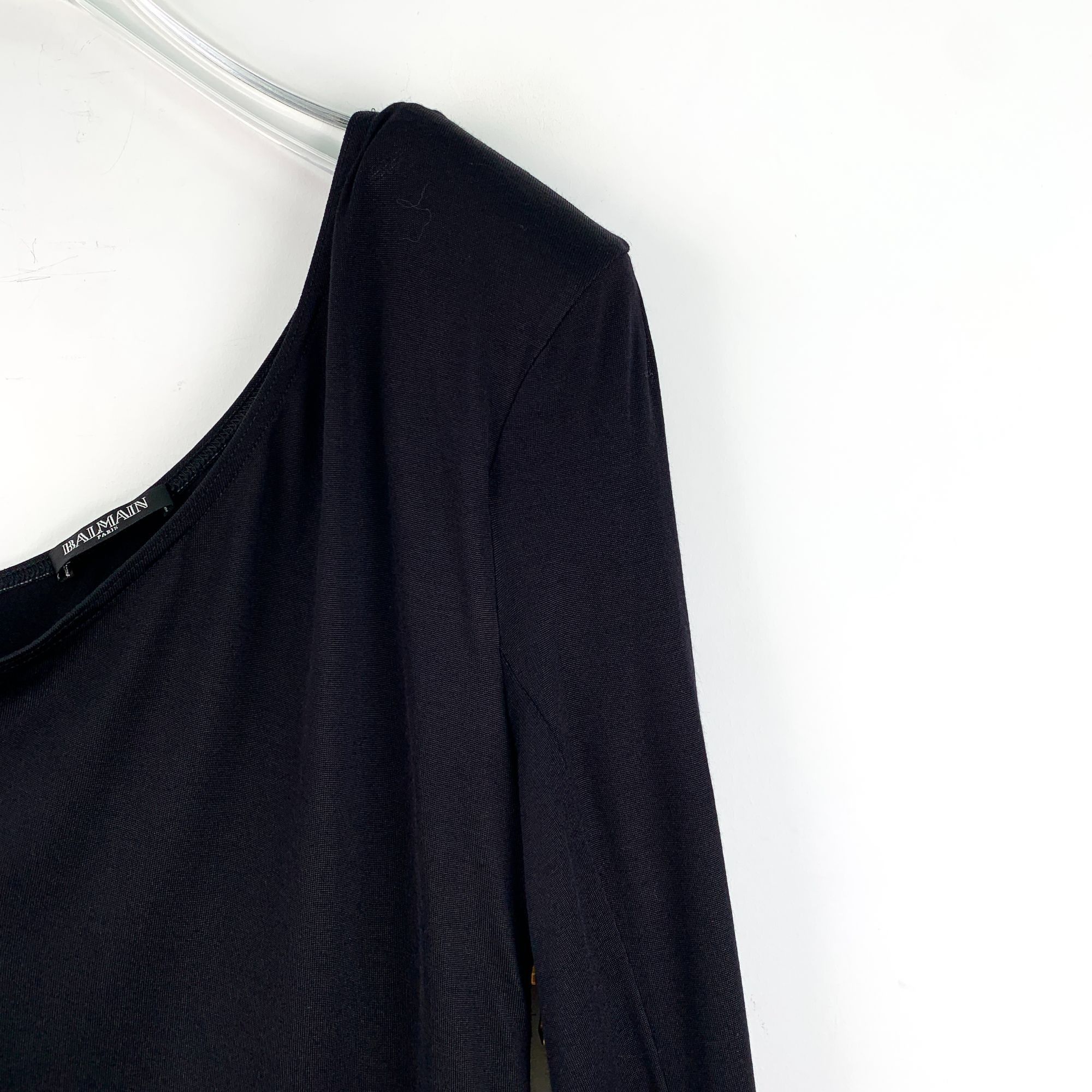 Balmain Balmain Black Off-The-Shoulder Irregular Dress Size 36 XS Wo Size XS / US 0-2 / IT 36-38 - 5 Thumbnail