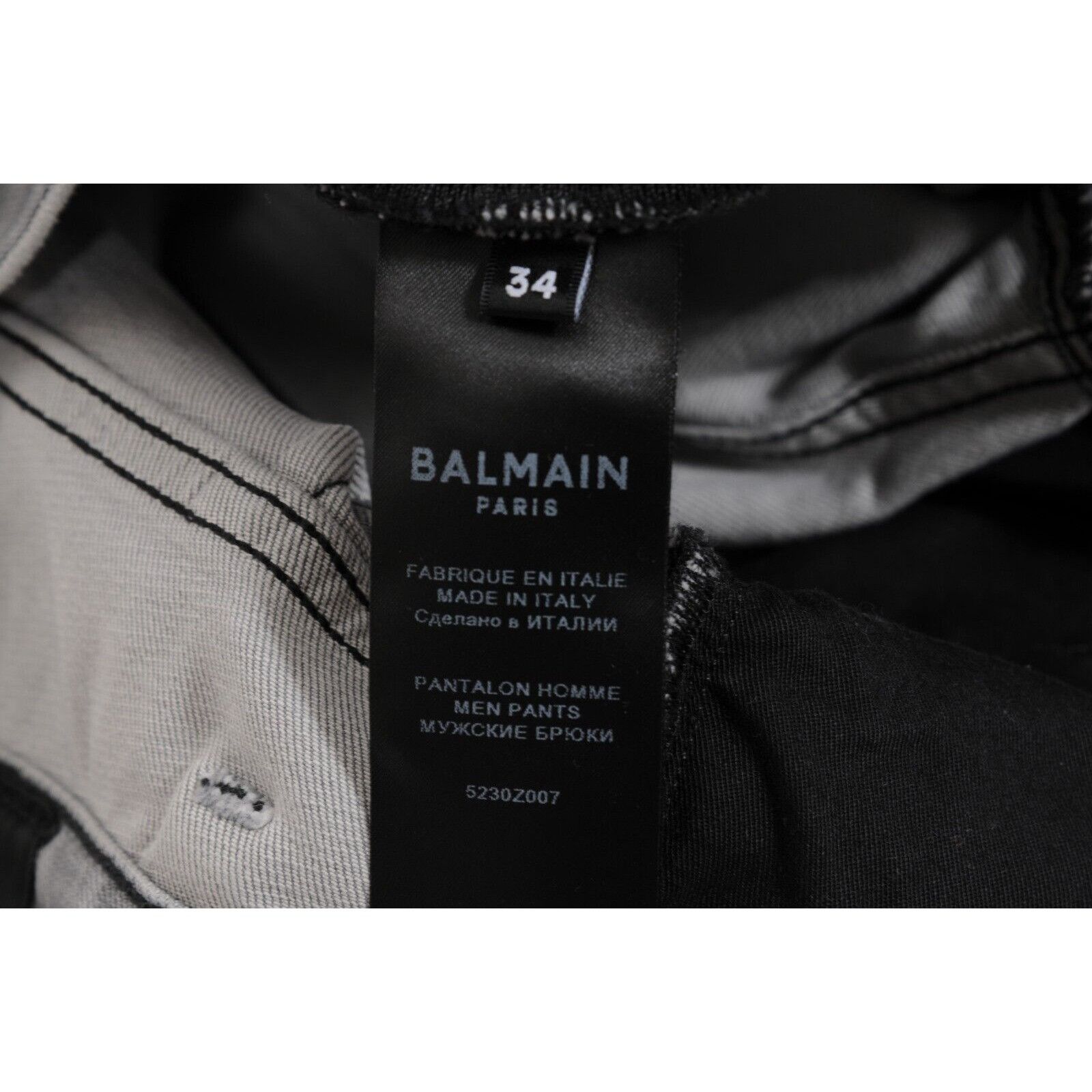 Balmain Slim Jeans Light Wash Gray Denim Size US 34 / EU 50 - 7 Thumbnail