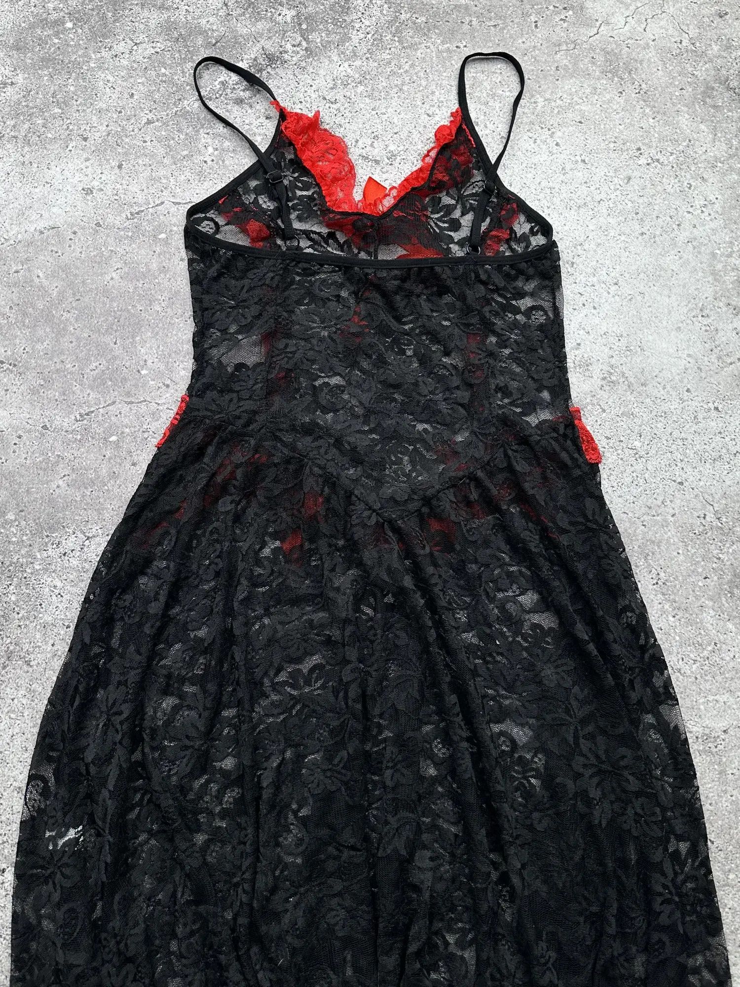 Japanese Brand Vintage Lace Mesh Dress C169(V523) Size S / US 4 / IT 40 - 7 Thumbnail