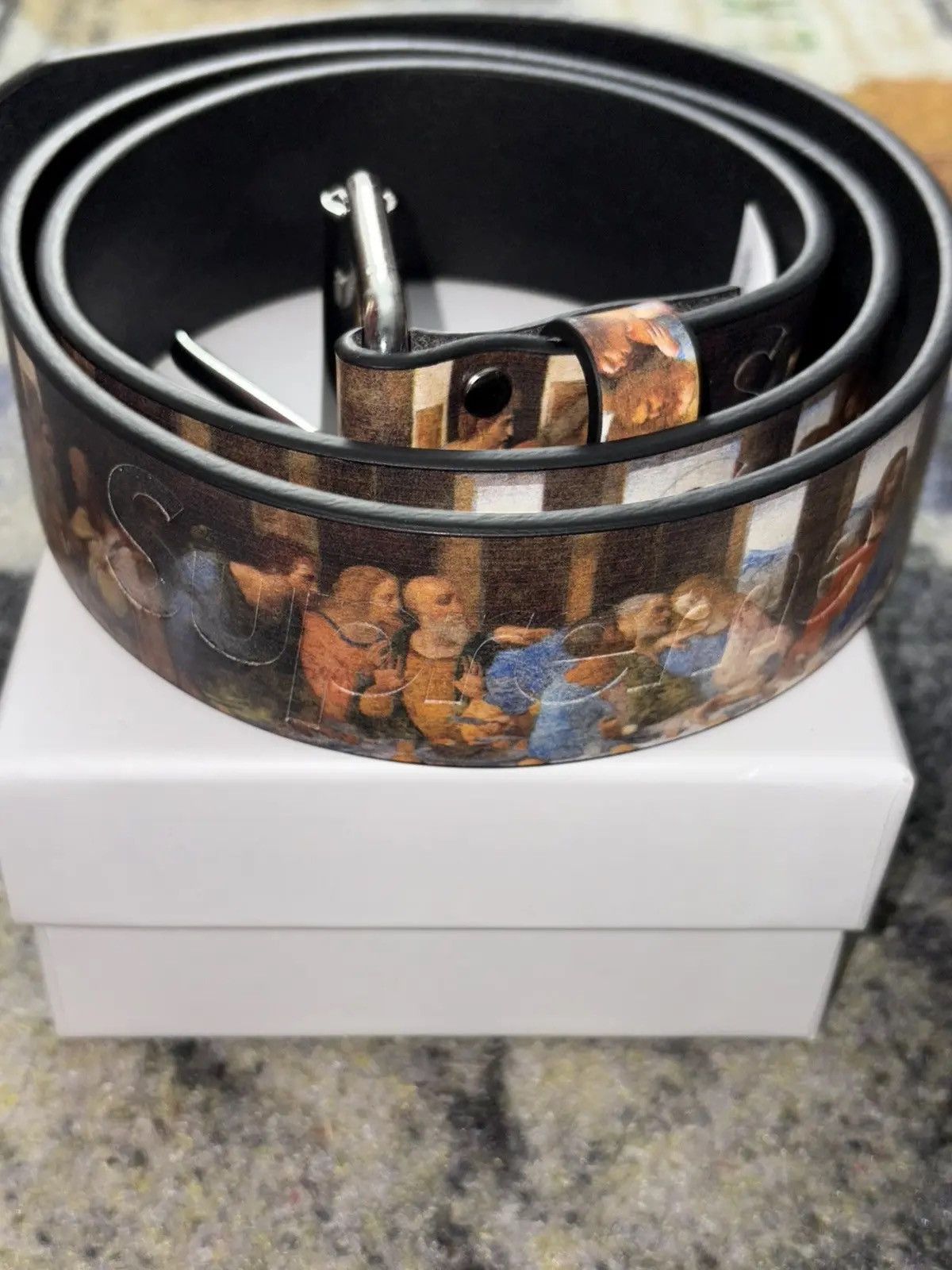 小物 Supreme Last Supper Leather Belt L size Supreme Last Supper Leather Belt Multicolor - SS25 - US