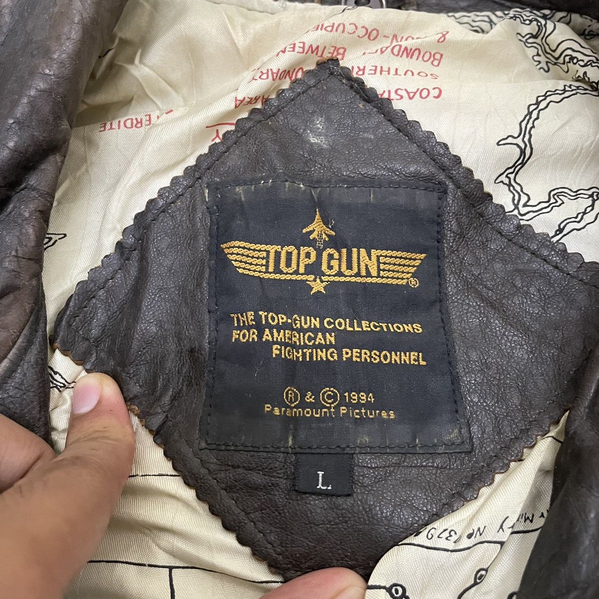 Vintage 1994 Top Gun G-1 Flight Jacket Paramount Pictures Very Rare Size US L / EU 52-54 / 3 - 10 Thumbnail