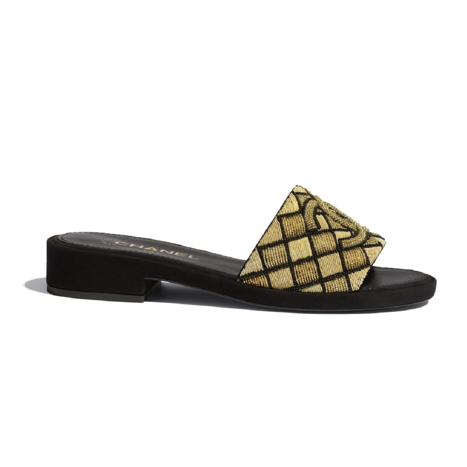 Chanel Chanel 21A Gold Black Pearl Embroidery Beaded CC Logo Size US 6 / IT 36 - 1 Thumbnail