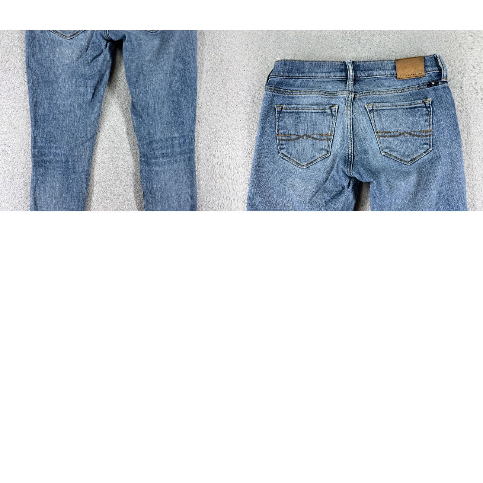 Lucky Brand Lucky Brand Jeans Charlie Skinny 00 Blue Denim Capri Distressed Womens Regular 5-Pocket Cotton Denim Shirt? Size 24" / US 00 / IT 34 - 10 Thumbnail