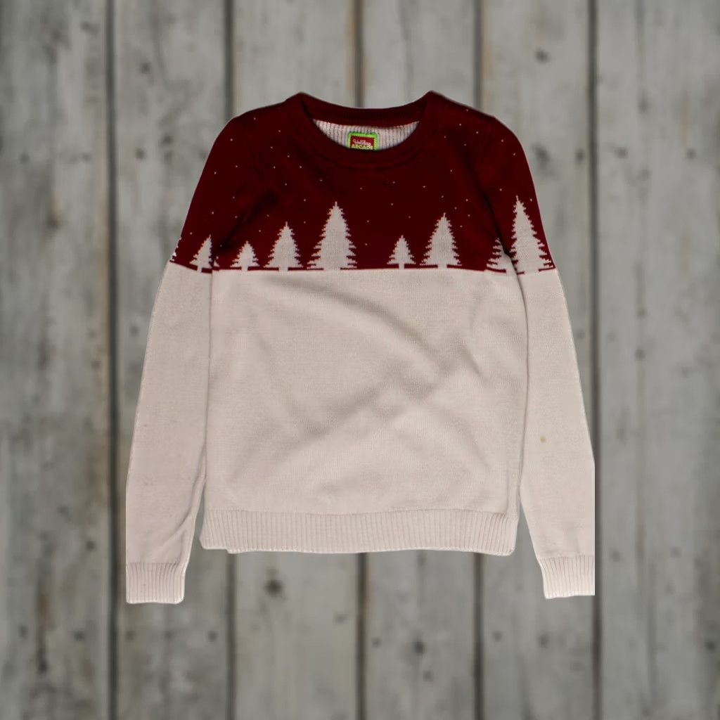 Vintage VINTAGE Holiday Arcade Red Christmas Tree Line Ugly Pullover Shirt Large Mens/ WomensRoulette Size L / US 10 / IT 46 - 1 Thumbnail