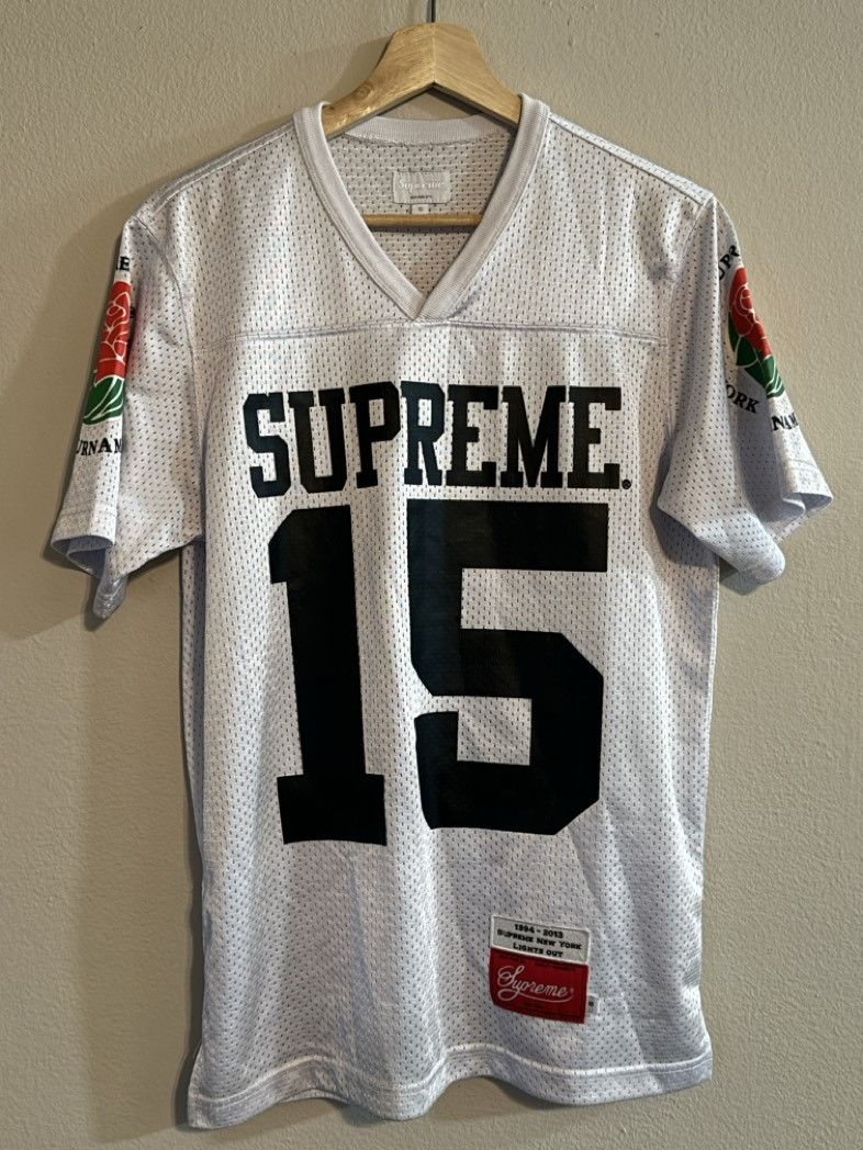 image of Supreme Rose Jersey Rose Bowl Tournament in White, Men's (Size Small)