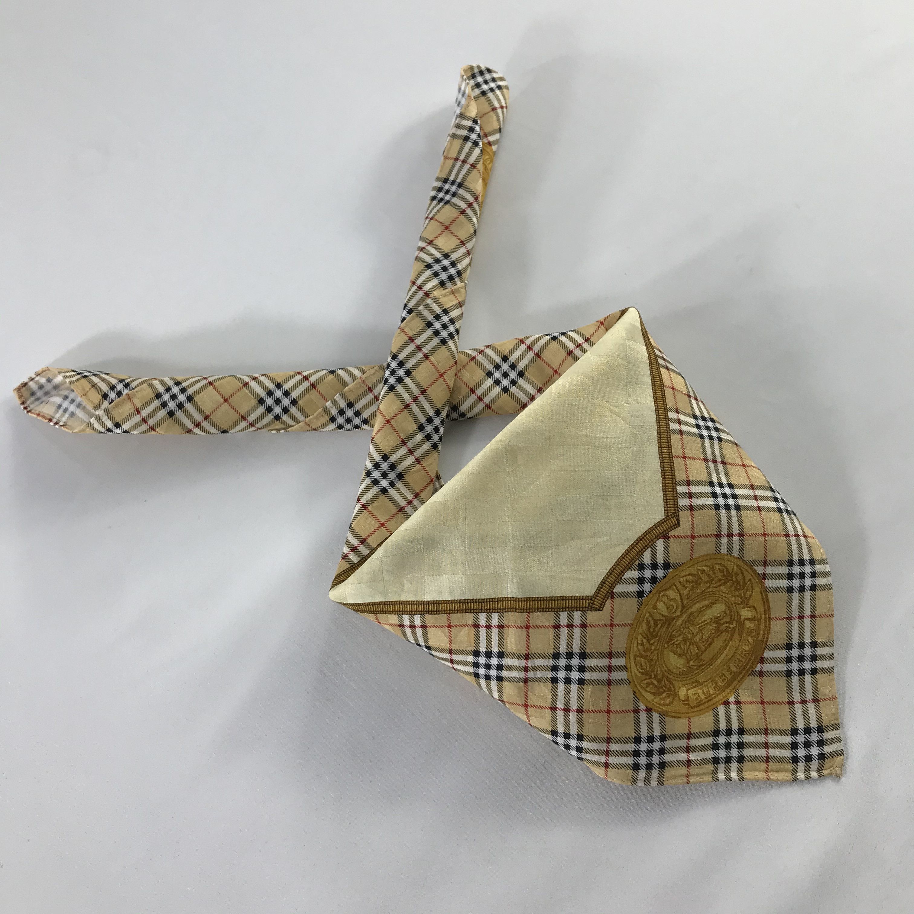 Burberry × Vintage Burberry Bandana / Handkerchief / Neckerchief - S1153 Size ONE SIZE - 4 Thumbnail