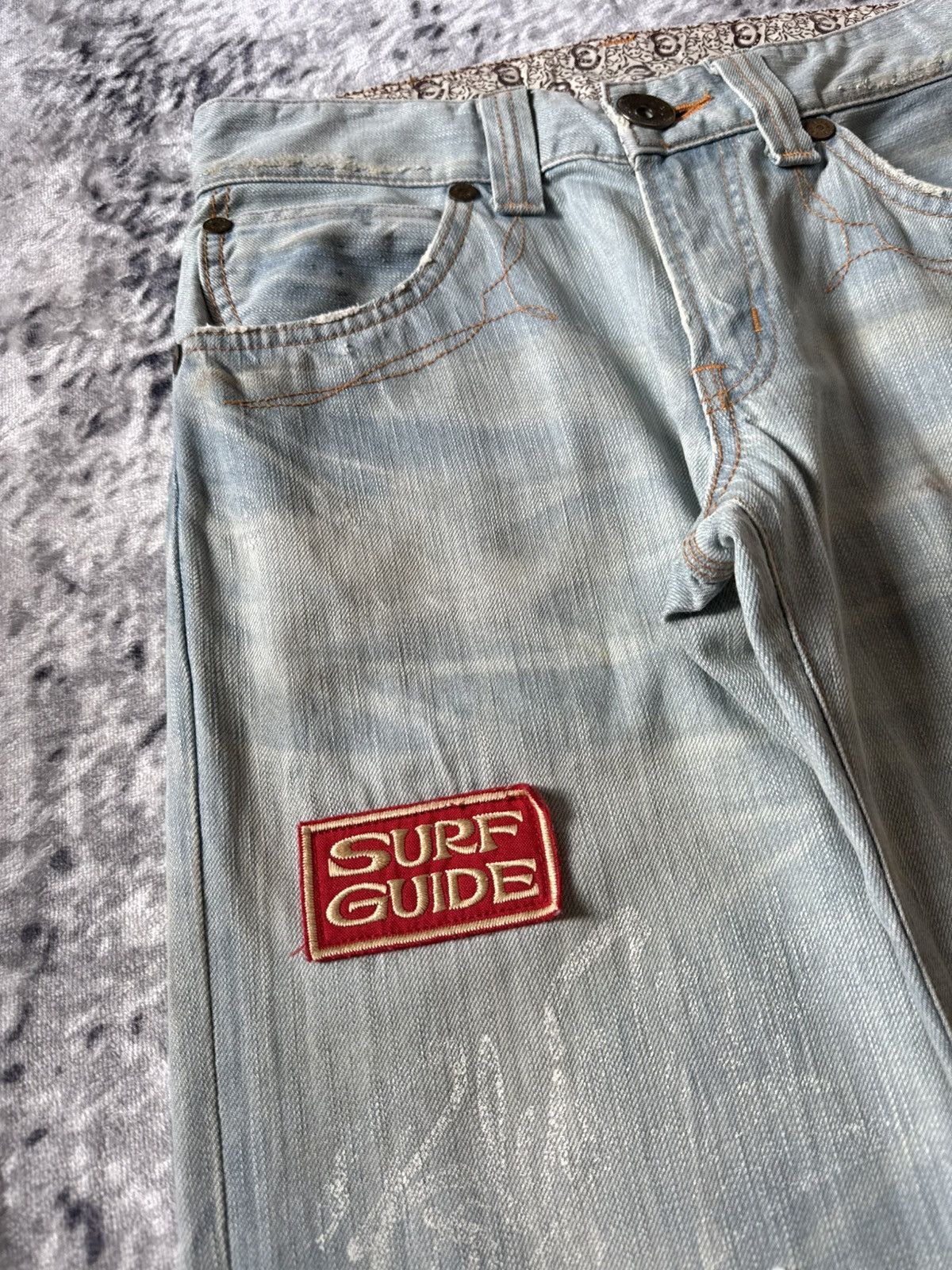 Japanese Brand Edwin 503 Japan Surfer Edition Patched Distressed Jeans Size US 29 - 4 Thumbnail