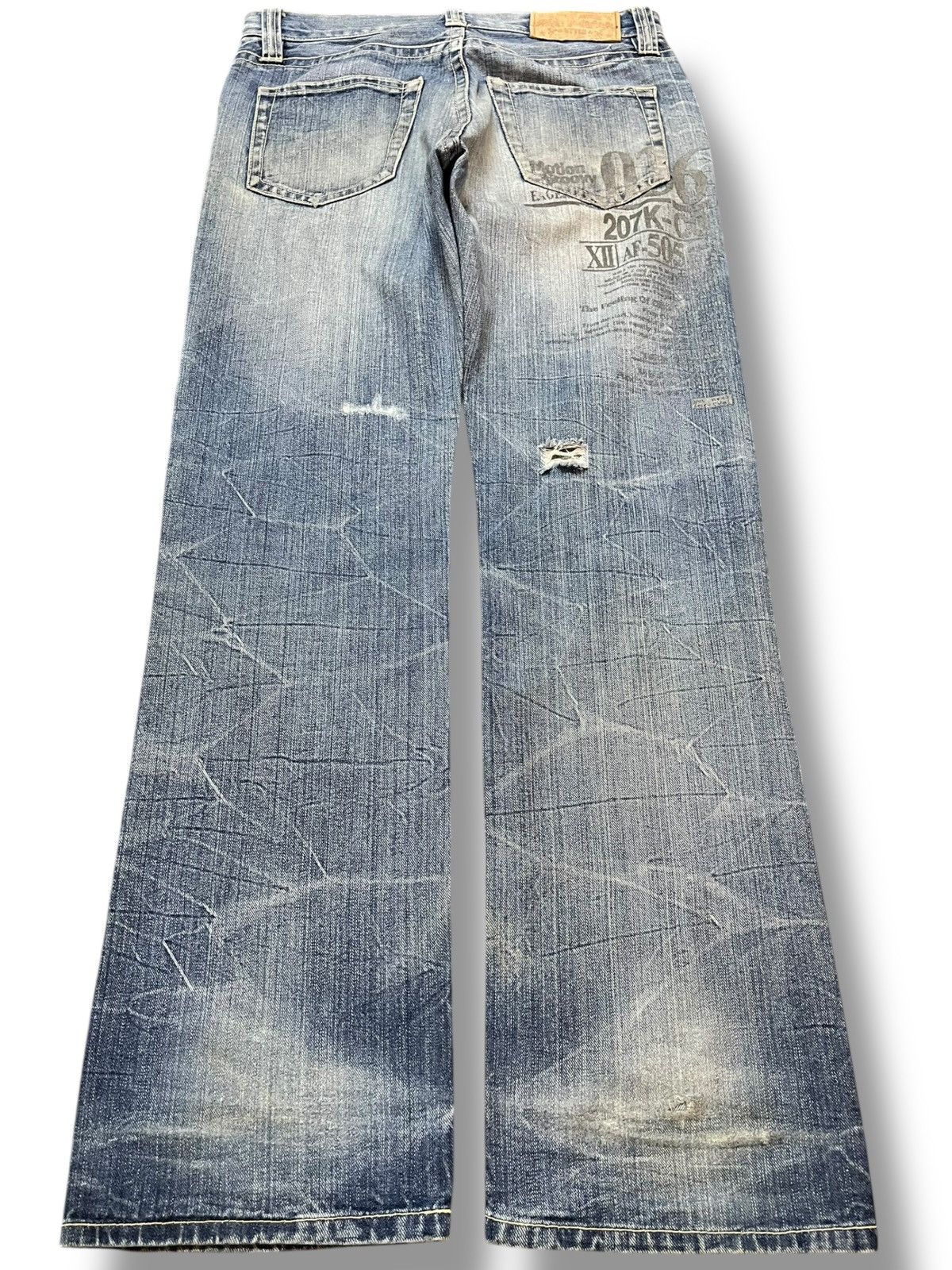 Japanese Brand Vintage Japanese Brand Faded Honeycomb Distressed Denim Size US 30 / EU 46 - 5 Thumbnail