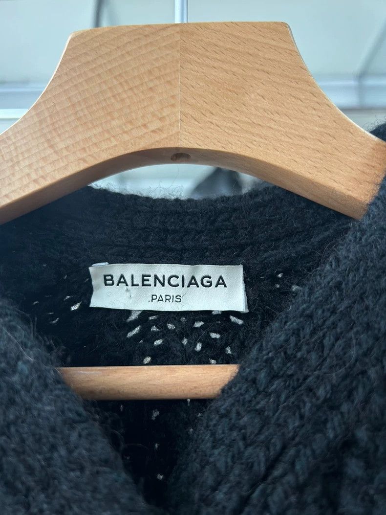 Balenciaga Balenciaga Black wool knit cardigan jacket Size US XS / EU 42 / 0 - 3 Thumbnail