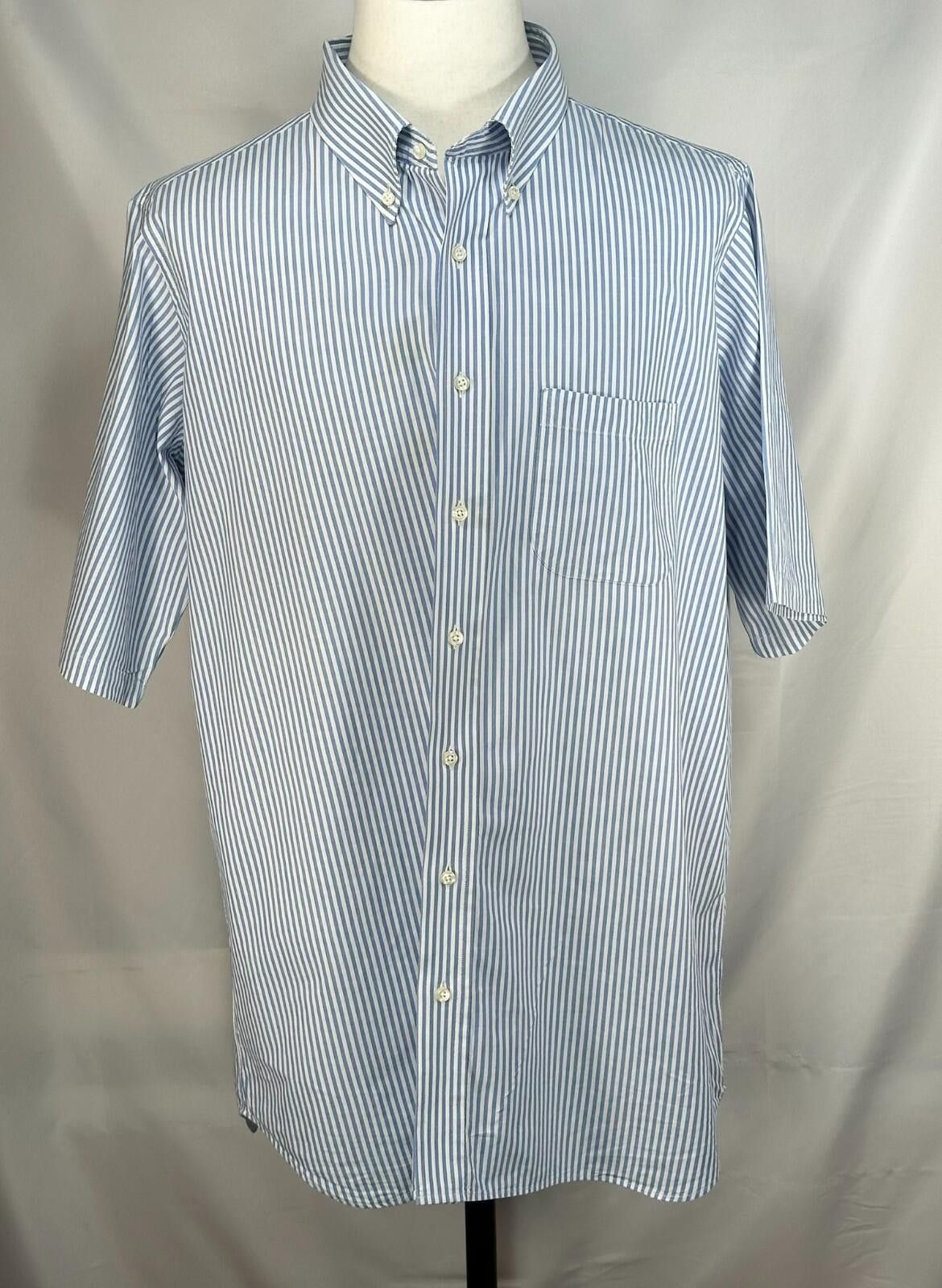 Tom James Tom James Pencil Stripe Button Up Mens Blue XL Size US XL / EU 56 / 4 - 1 Thumbnail