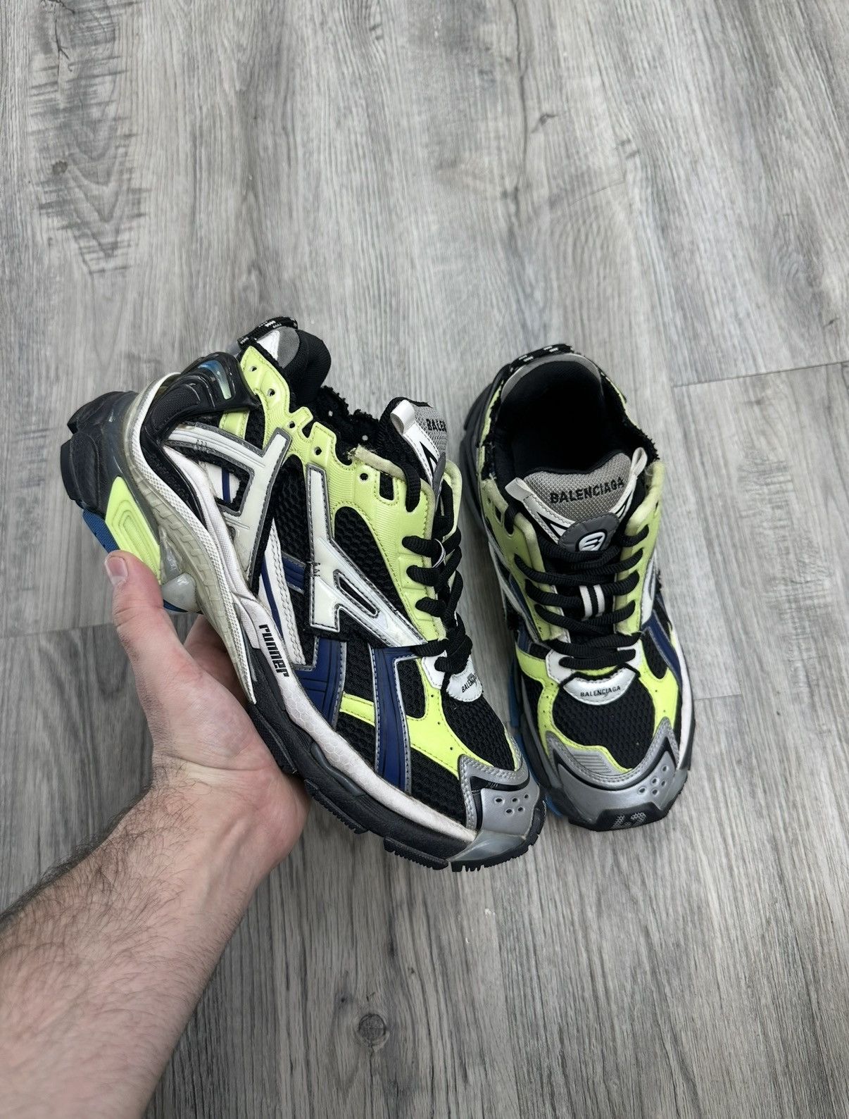 Balenciaga Balenciaga Runner - Green/Black/Silver Size US 9 / EU 42 - 1 Thumbnail