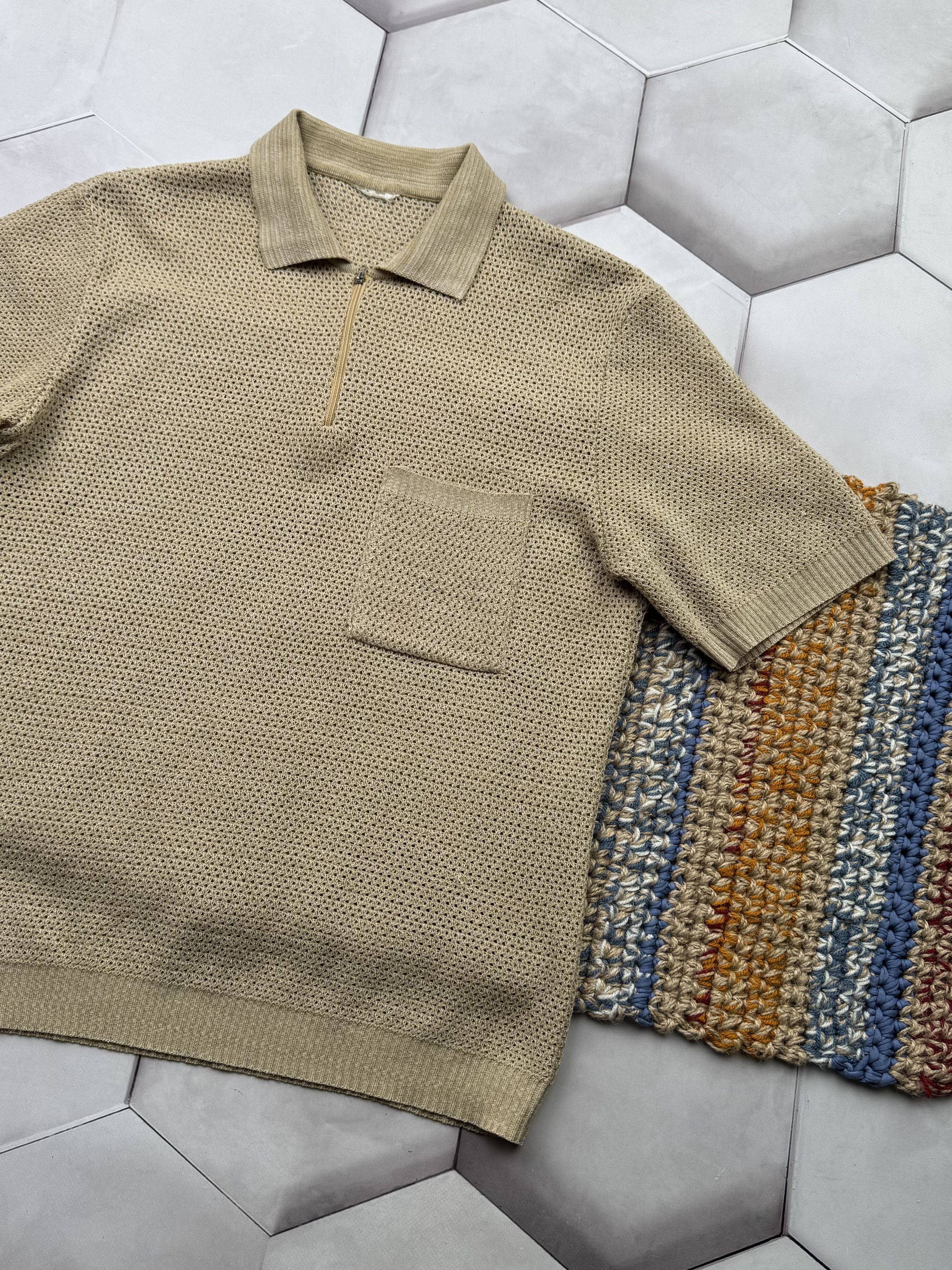 Vintage Vintage Mesh Retro Polo T-Shirt (E4) Size US S / EU 44-46 / 1 - 3 Thumbnail