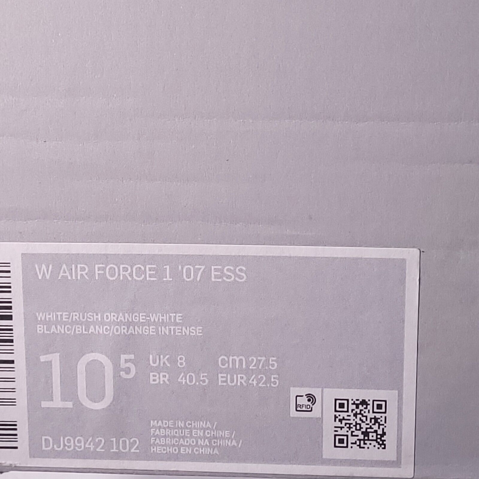 Nike Nike Air Force 1 '07 ESS Shoe Womens Size 10.5 DJ9942-102 Size US 10.5 / IT 40.5 - 9 Thumbnail