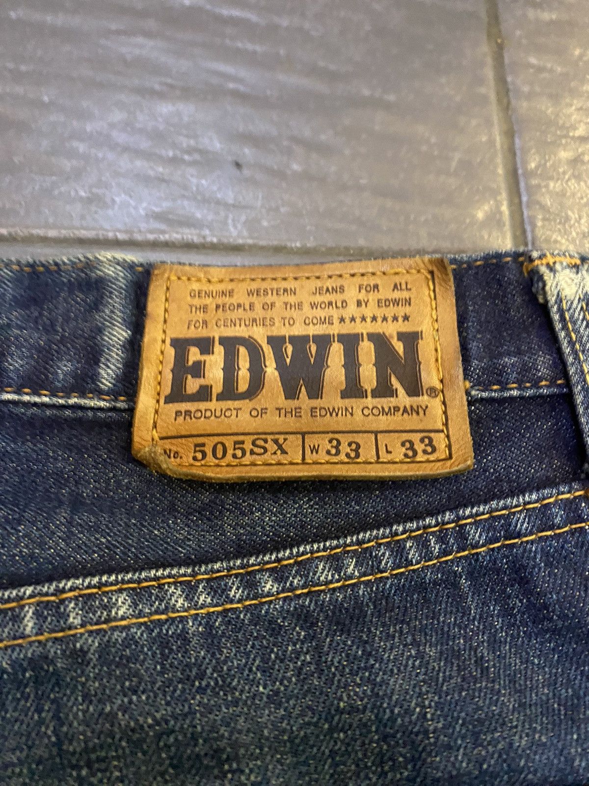 Edwin Vintage Edwin selvedge japan 🇯🇵 distressed Size US 32 / EU 48 - 7 Thumbnail