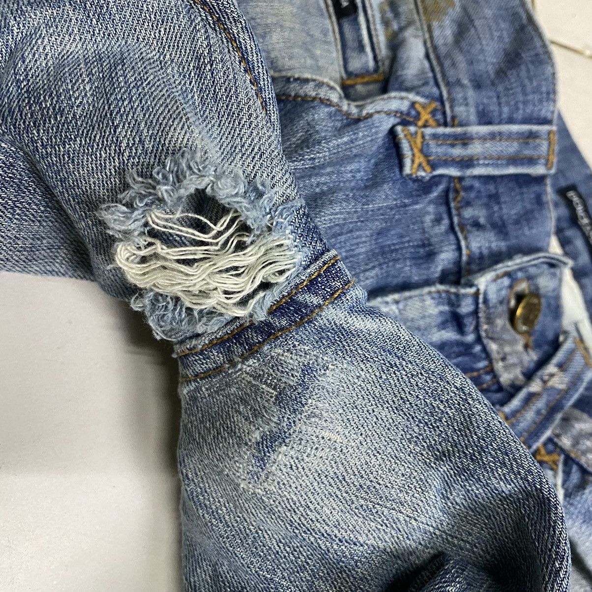 Dolce & Gabbana Dolce & Gabbana paint distressed denim Size US 31 - 18 Thumbnail