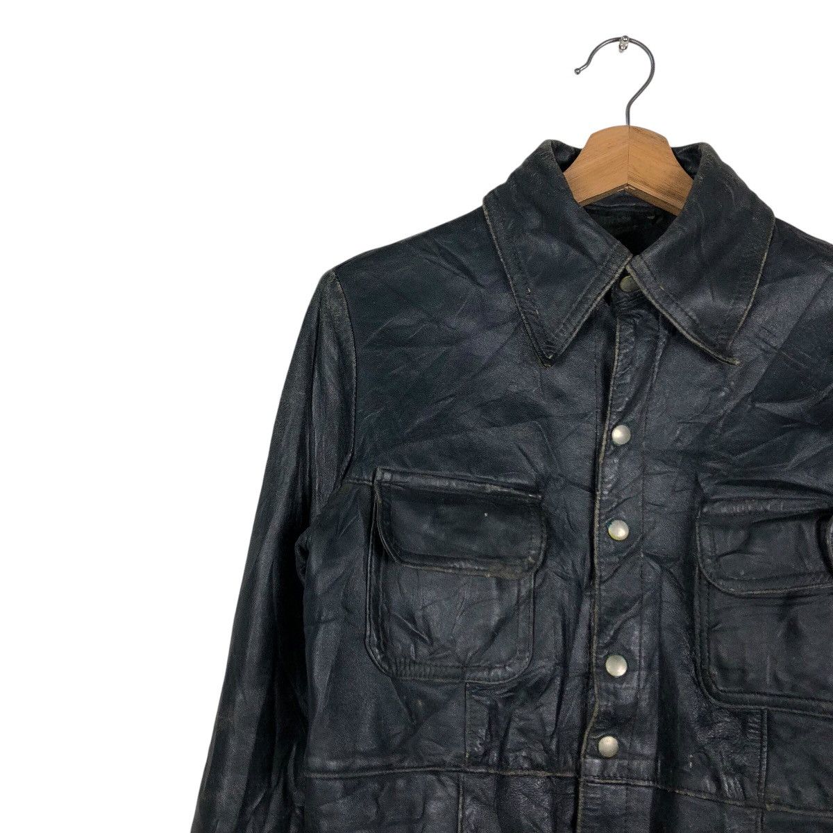 Japanese Brand 📌Unknown Brand Button Biker Leather Jacket 14th Addiction Size US M / EU 48-50 / 2 - 8 Thumbnail