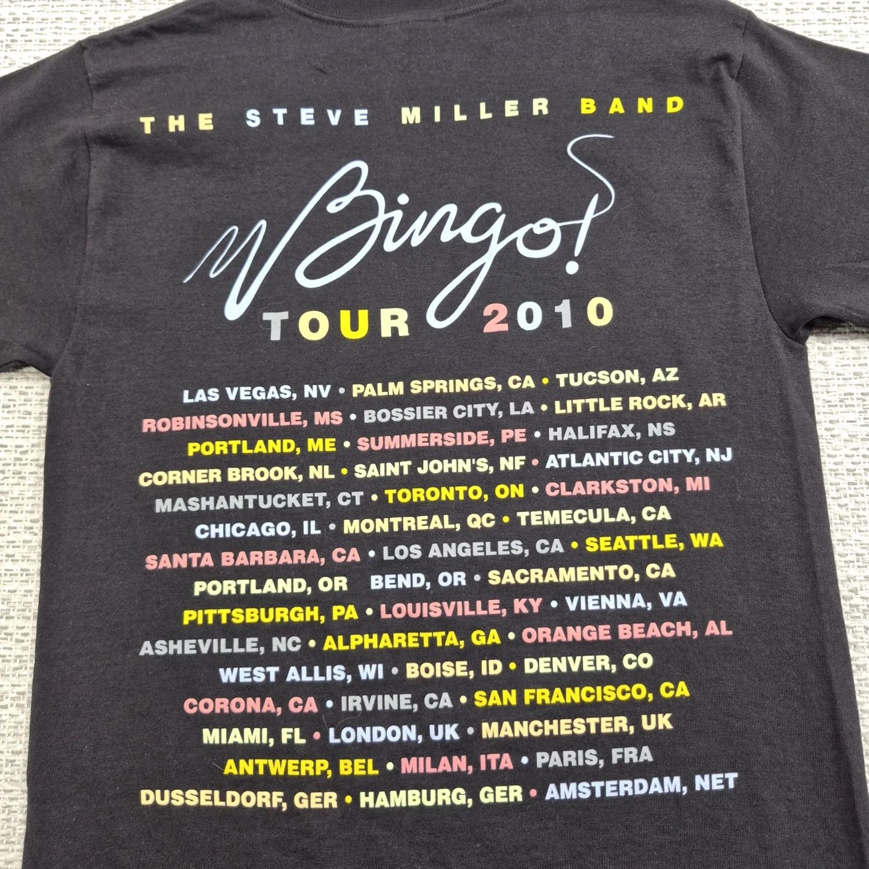 Hanes Steve Miller Band Shirt Mens Small Black Bingo Tour 2010 Graphic Tee Hanes Size US S / EU 44-46 / 1 - 3 Thumbnail