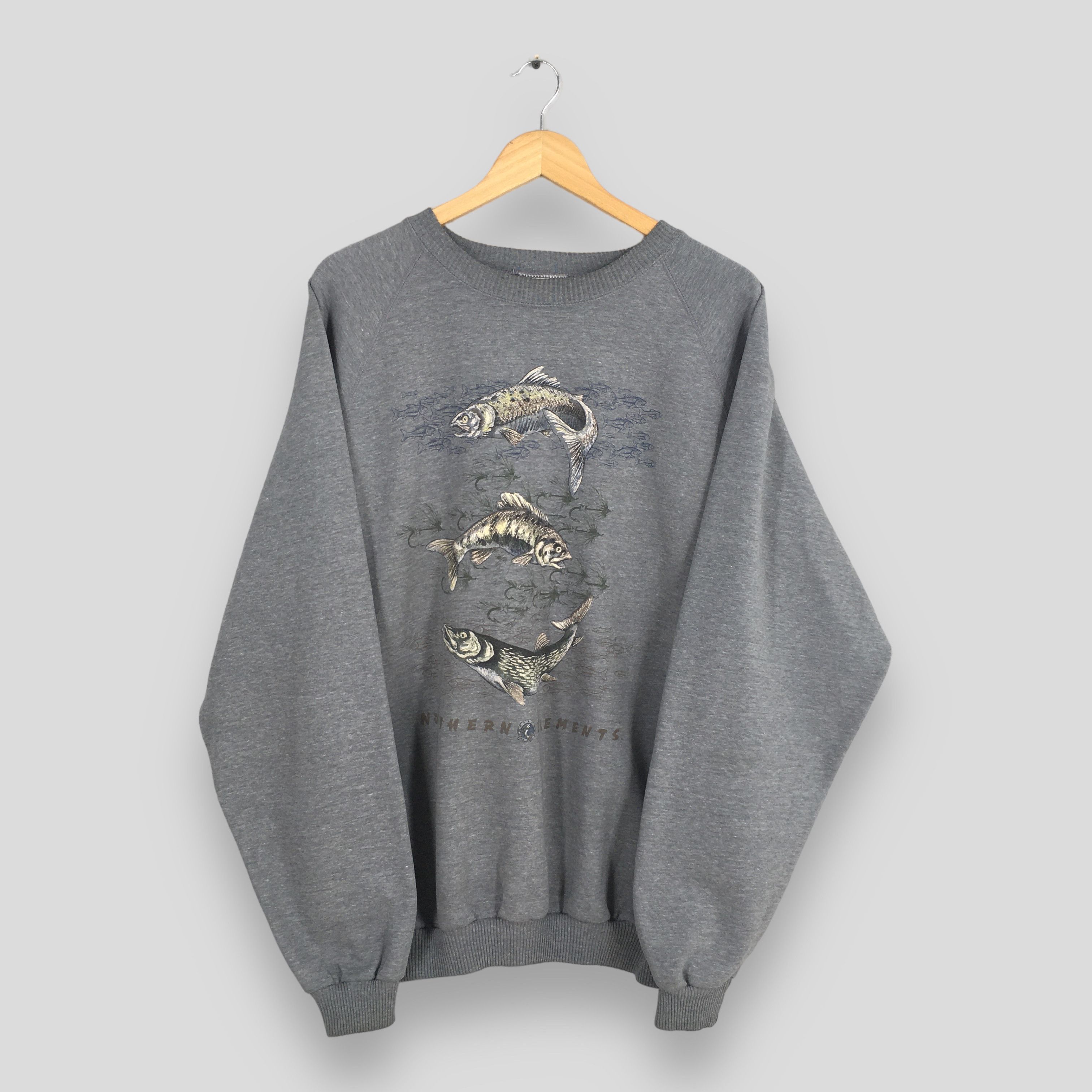 Vintage Vintage Grouper Fishing Fisherman Sweatshirt XLarge Size US XL / EU 56 / 4 - 1 Thumbnail