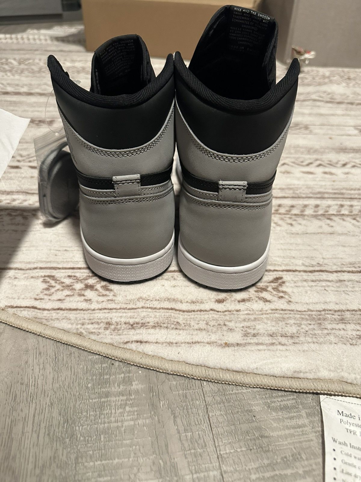 Nike AJ1 Retro Hugh OG - Black/LT Smoke Grey-white Size US 11 / EU 44 - 8 Thumbnail