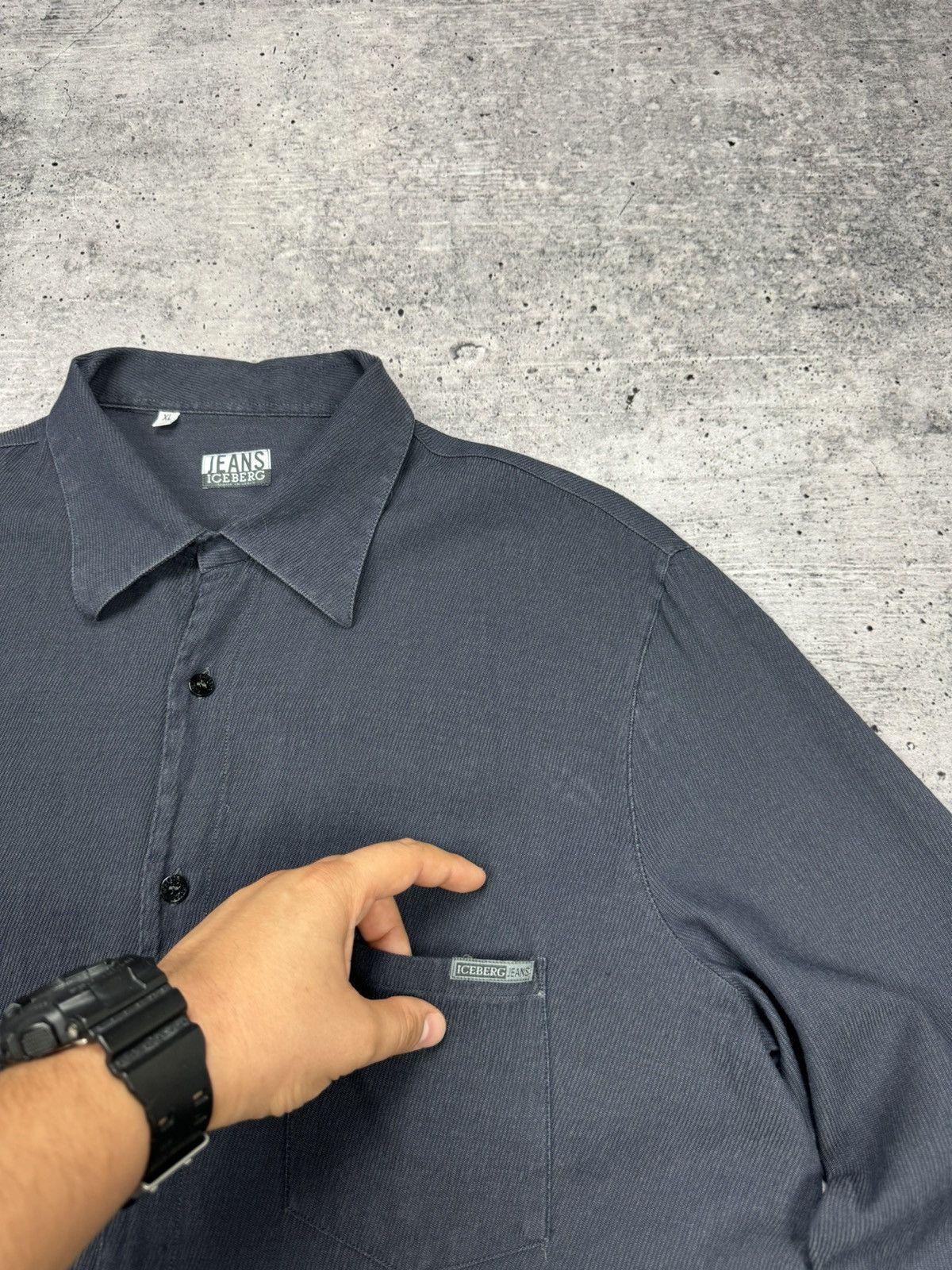 Designer × Iceberg × Vintage Vintage Iceberg Jeans Made in Italy Rare Button Ups Shirt Size US XL / EU 56 / 4 - 7 Thumbnail
