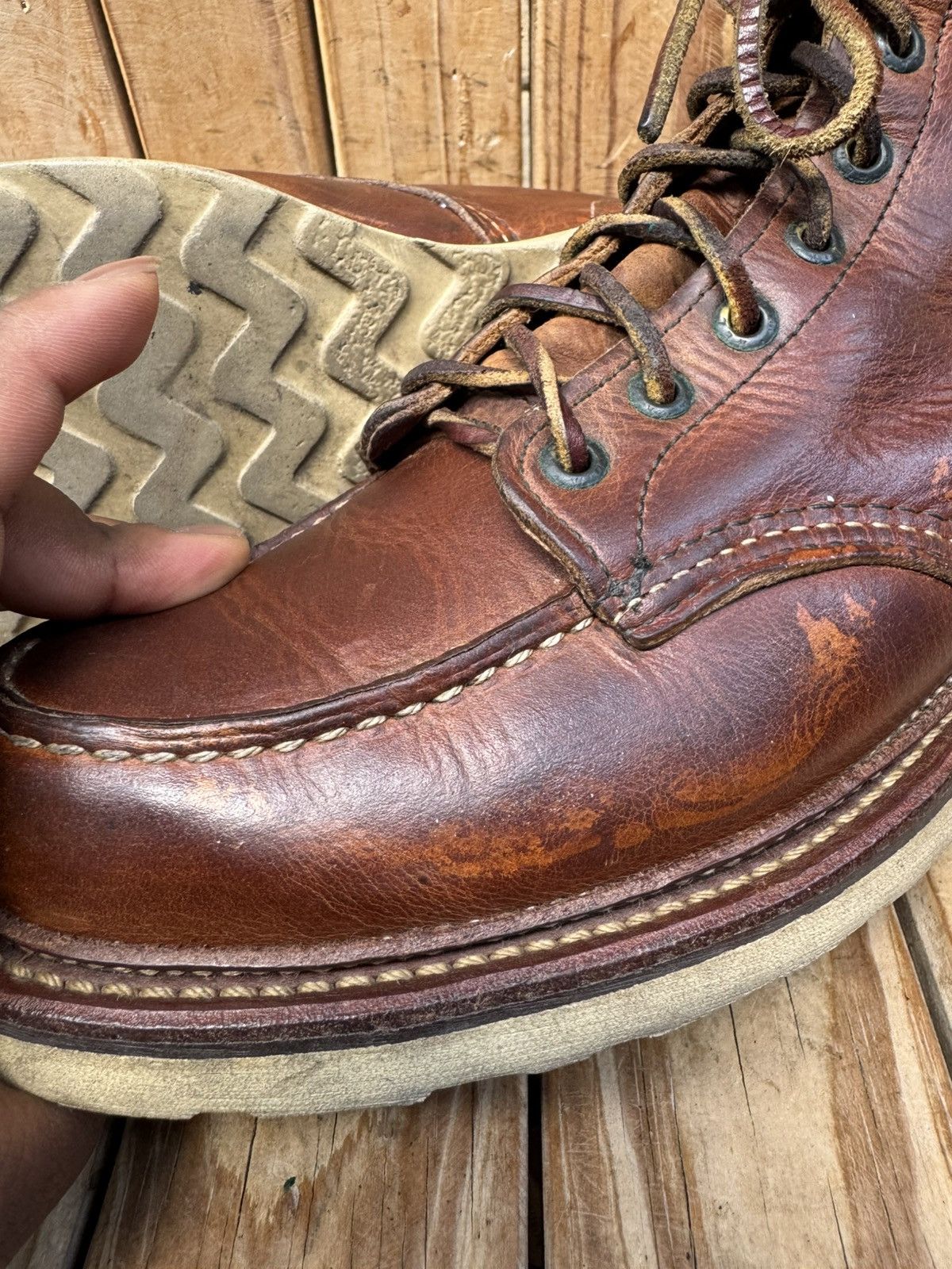 Red Wing Red Wing 1907 Copper Rough Brown Boots UK 7.5 D | EUR 41.5 Size US 8.5 / EU 41-42 - 16 Thumbnail