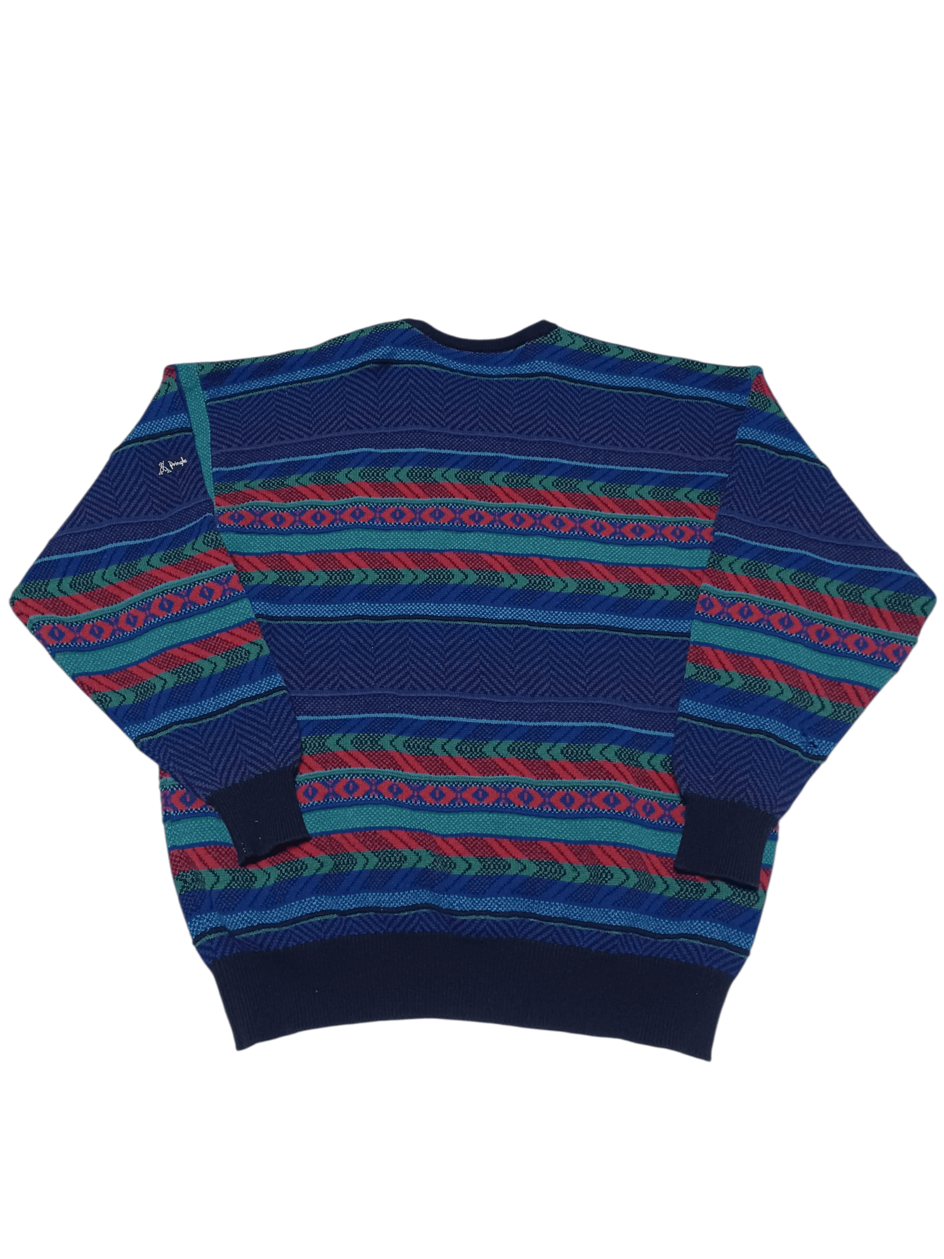 Pringle Of Scotland PRINGLE OF SCOTLAND VINTAGE 100% WOOL COOGI STYLE SWEATER Size US XXL / EU 58 / 5 - 3 Thumbnail